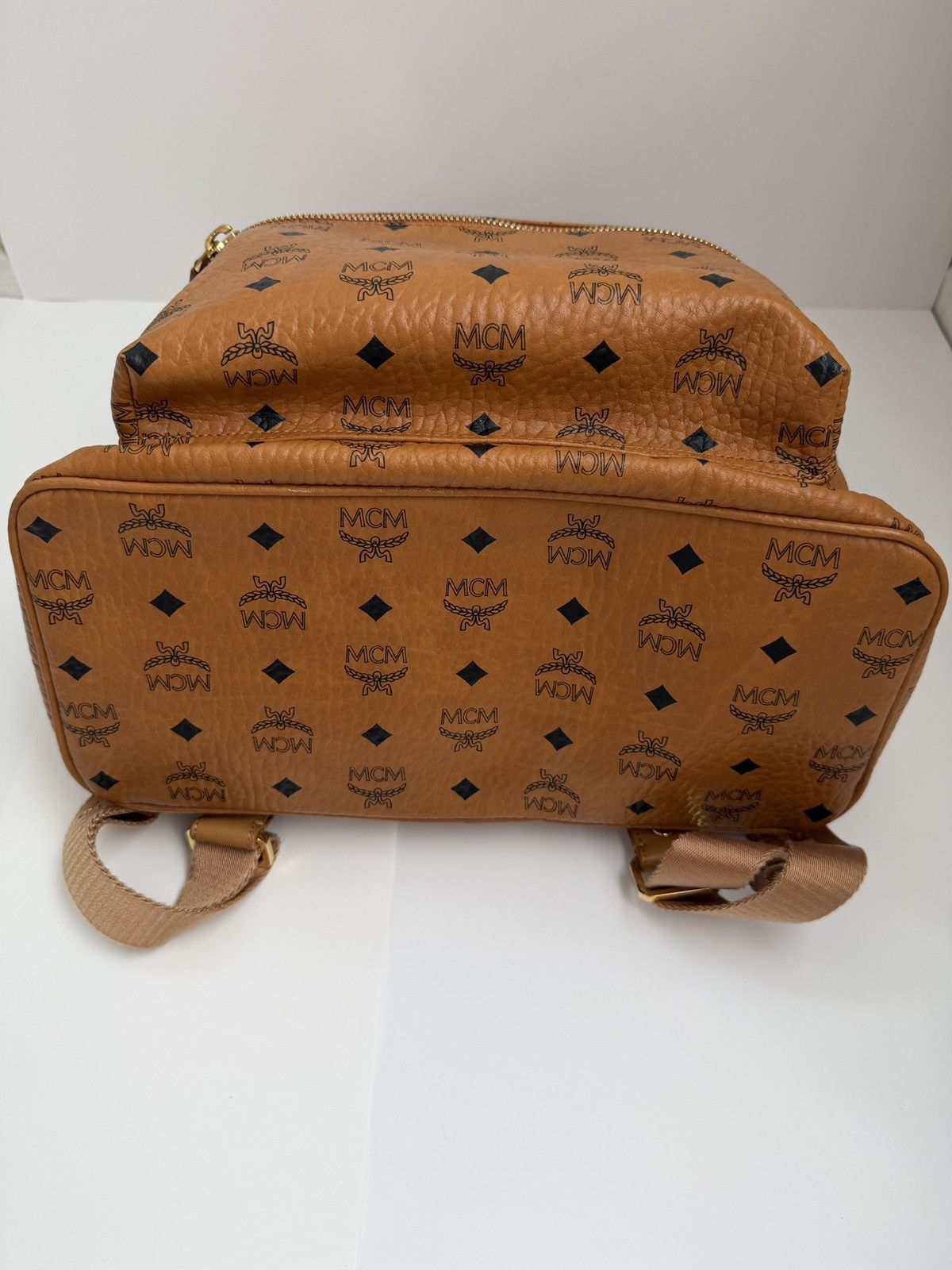 MCM MCM Visetos Backpack in Cognac Size ONE SIZE - 6 Thumbnail