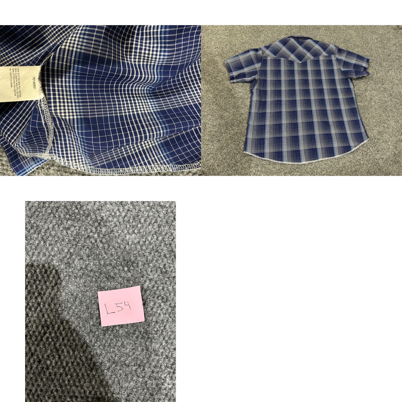 Vintage Rustlers shirt mens XL blue plaid long sleeve snap button casual western cowboy Size US XL / EU 56 / 4 - 8 Thumbnail
