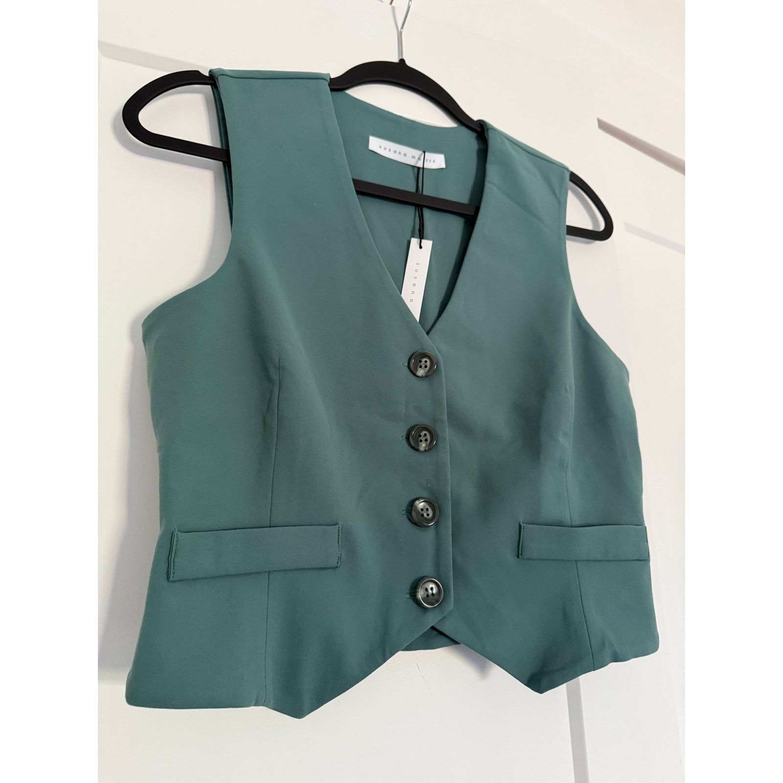 Susana Monaco $148 New Susana Monaco Button Vest - Rosemary - Small Size S / US 4 / IT 40 - 4 Thumbnail