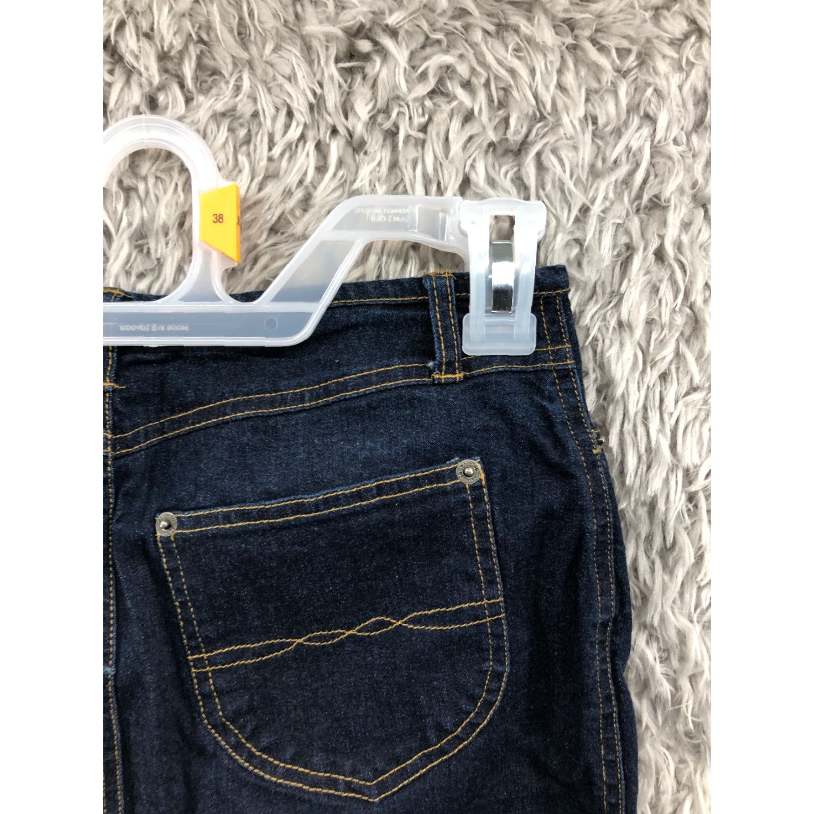 Vintage SO Jeans Blue Denim Mini Skirt Knee Length Juniors Size 5 Women's Skirt Regular Fit Cotton Fabric Denim Size 27" / US 4 / IT 40 - 5 Thumbnail