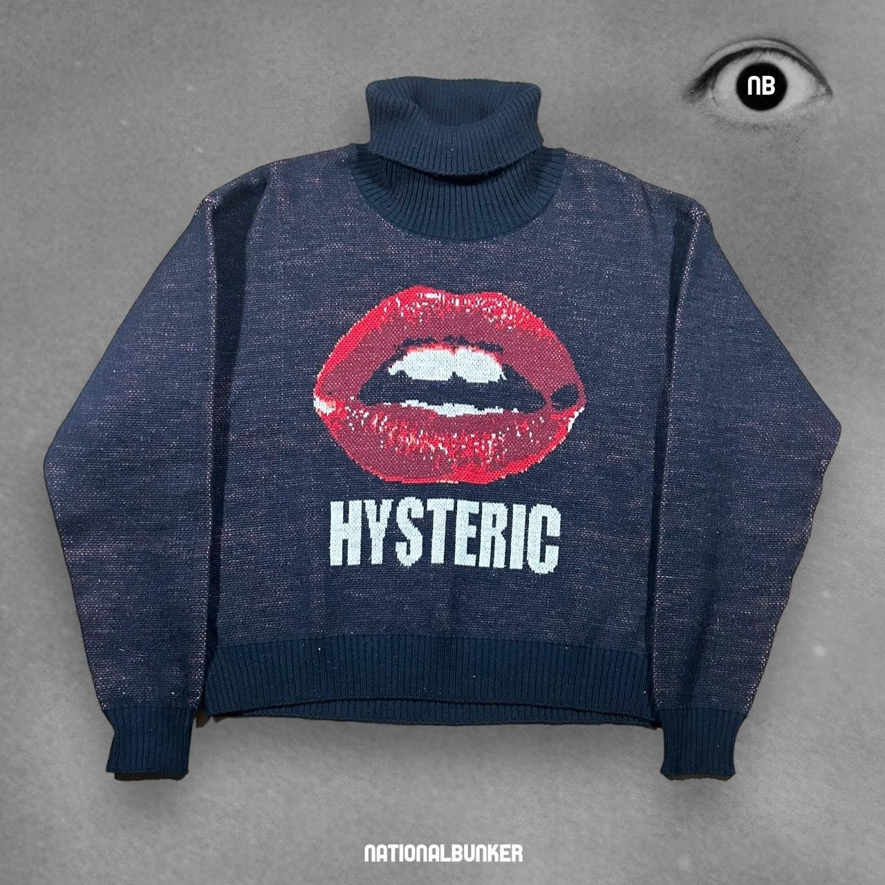 image of Hysteric Glamour Lips Turtleneck Black, Women's