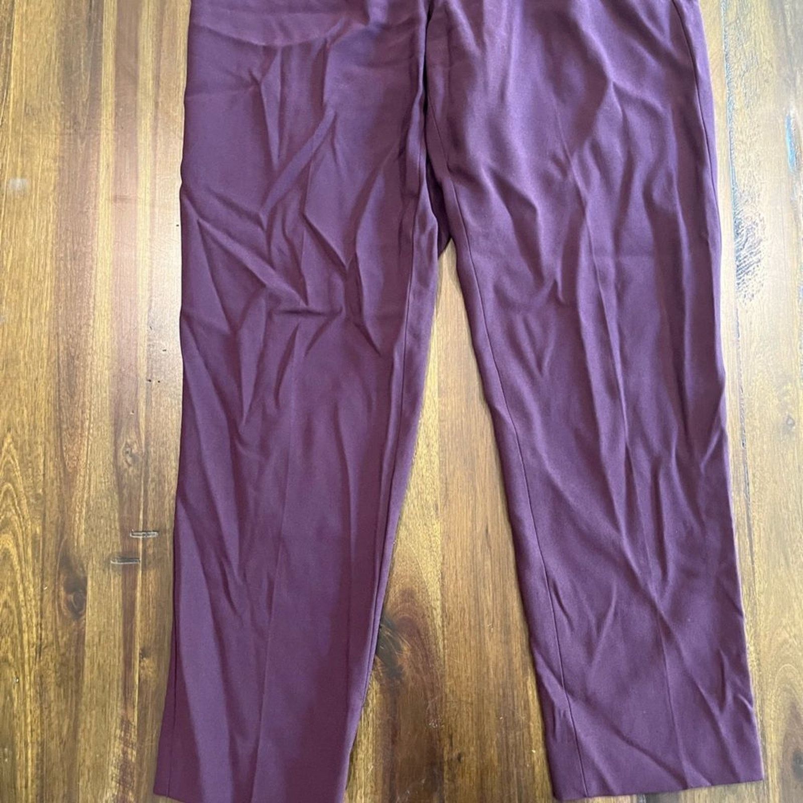 Vintage Babaton Aritzia Conan Cropped Trousers Plum - Size 0 Size 25" / US 0 / IT 36 - 2 Thumbnail