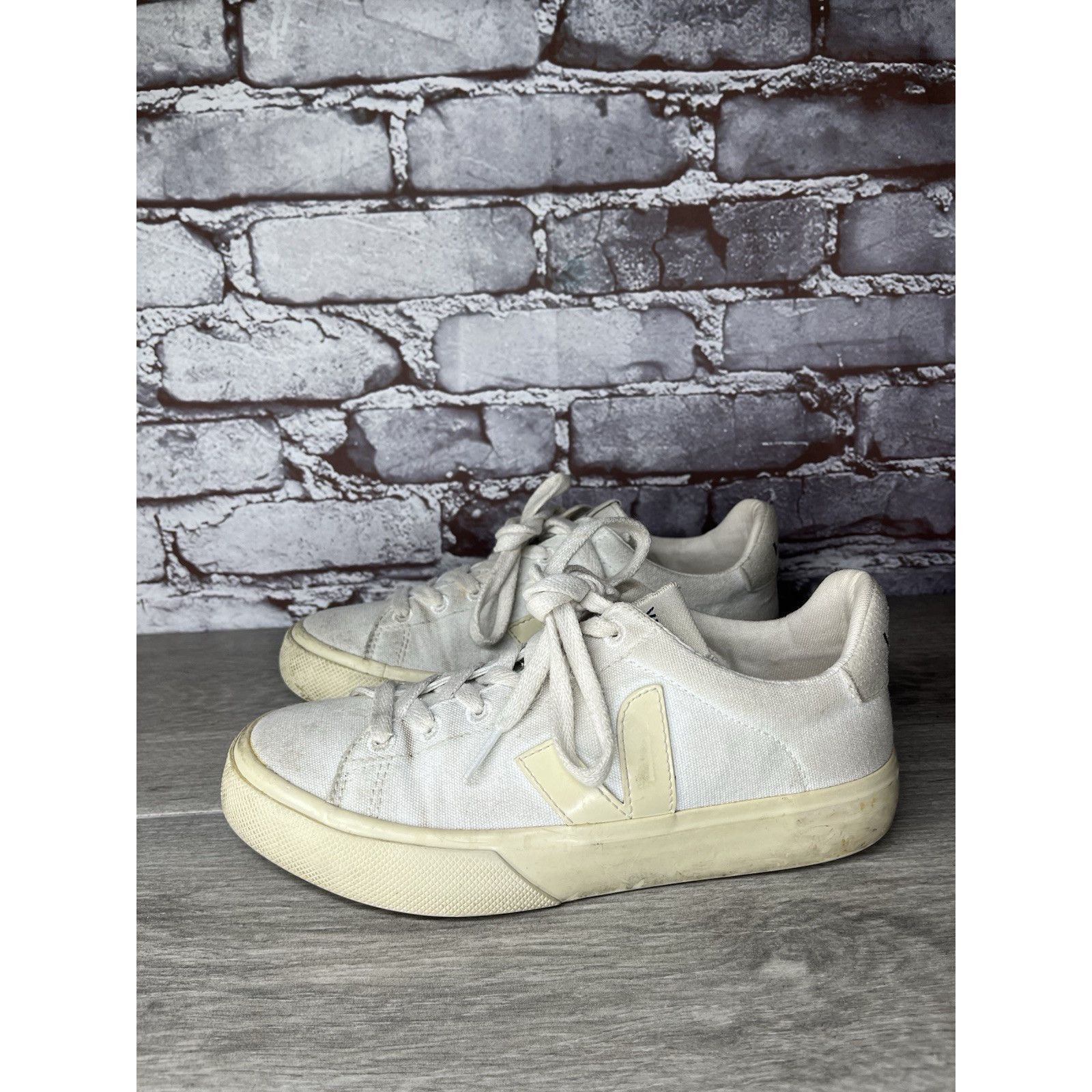Veja Veja Campo Canvas White Low Top Fashion Sneakers Comfort Cas Size US 6 / IT 36 - 19 Thumbnail
