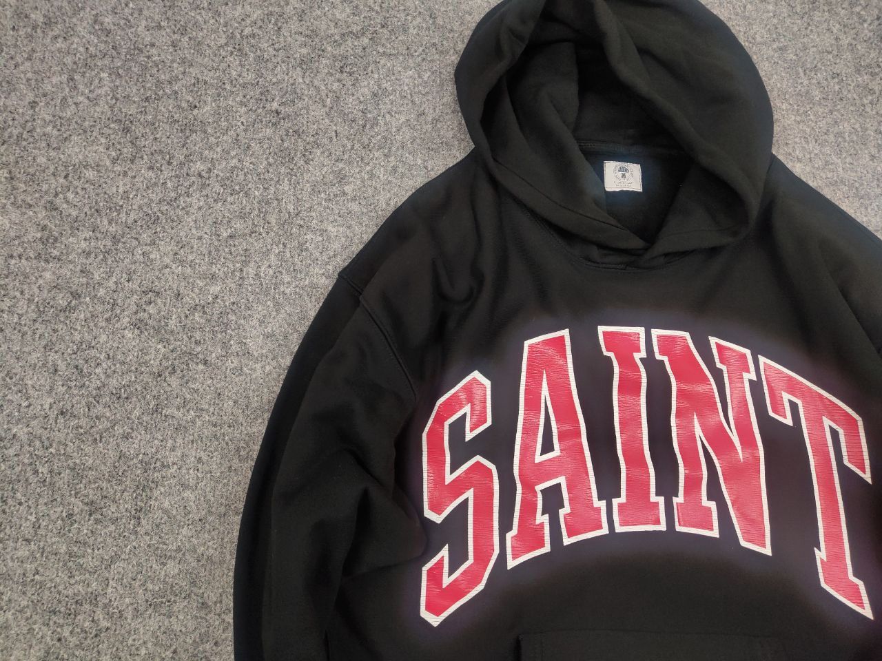Saint Michael Saint Michael Japan Made Arch Logo Black Oversized Hoodie Size US M / EU 48-50 / 2 - 7 Thumbnail