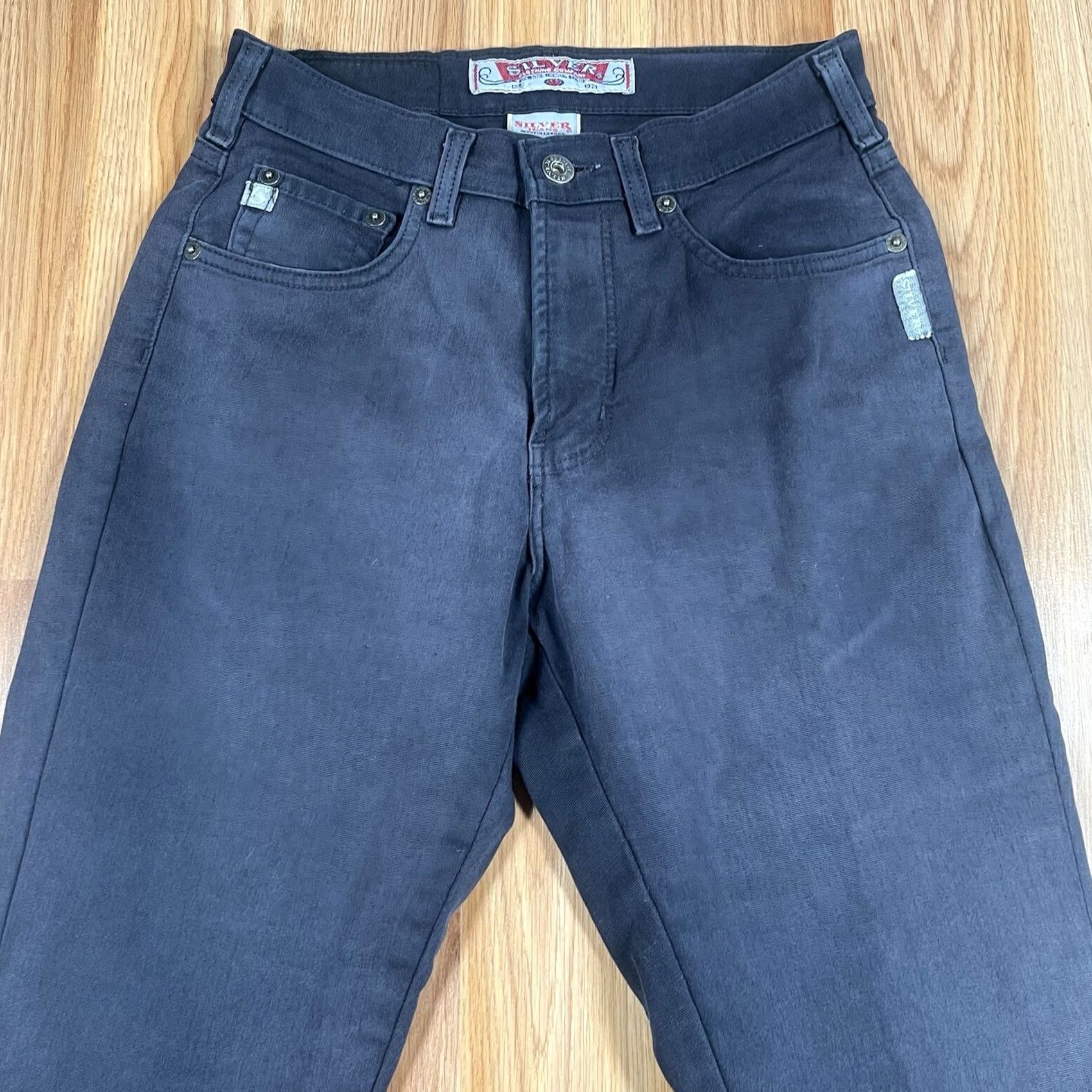 Silver Jeans Co. Silver Jeans Capri Womens 24 Waist Black Stretch Crop Denim Cotton Spandex Jeans Size 42" / US 20 - 2 Thumbnail