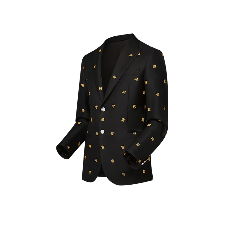 Louis Vuitton Embroidered Single-Breasted Wool Blend Evening Jacket Size 50R - 2 Thumbnail