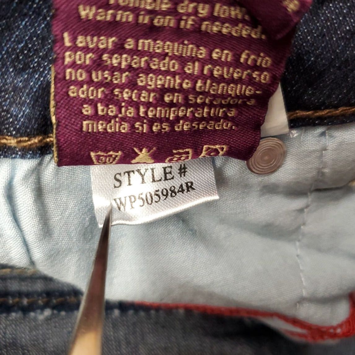 Denime Royalty Jeans Women 12 Blue Denim Slim Fit Straight Thick Stitch Stretch Western Jeans Size 34" / US 12 / IT 48 - 7 Thumbnail