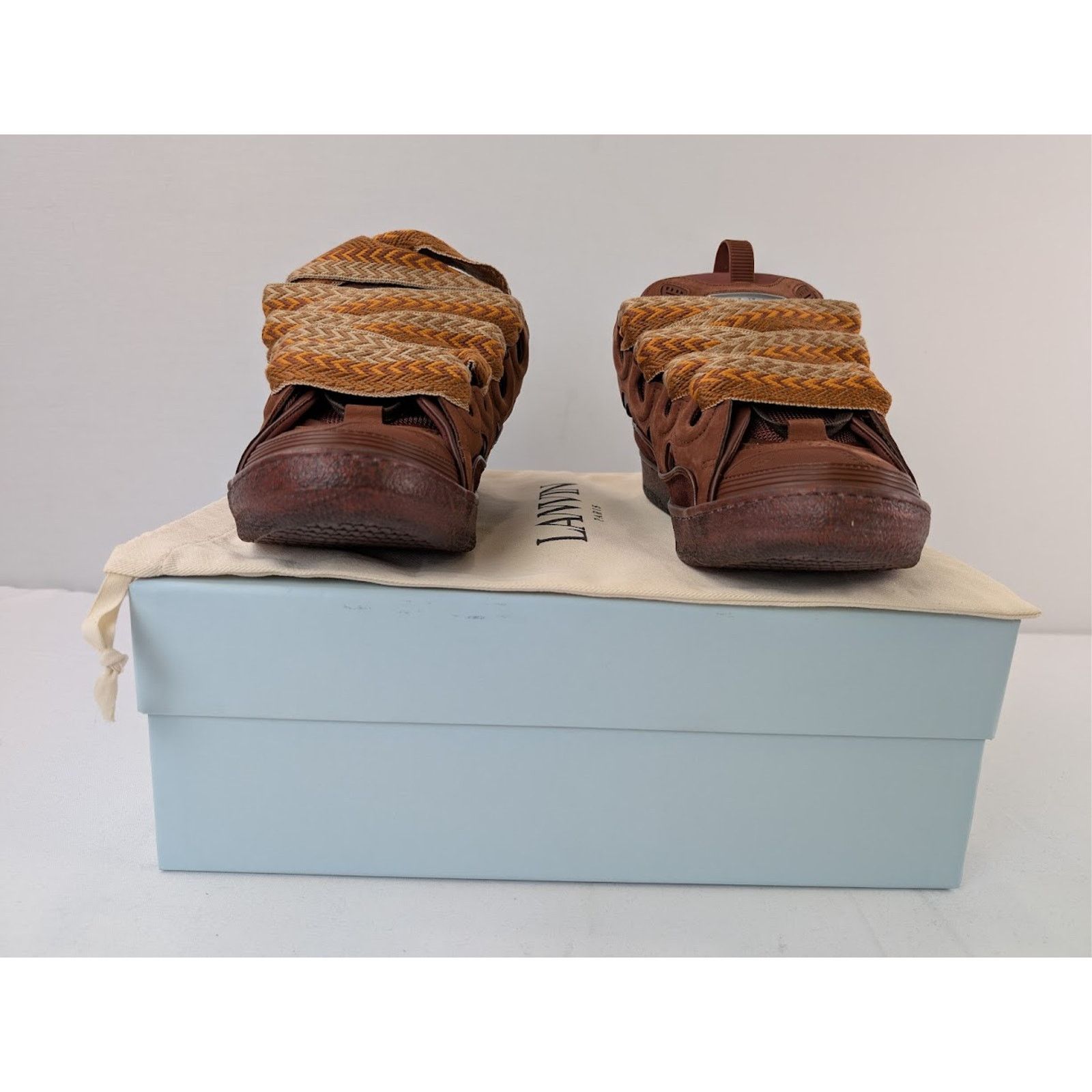 Lanvin o1rshd1 Curb Sneakers in Dark Brown Size US 11 / EU 44 - 13 Thumbnail