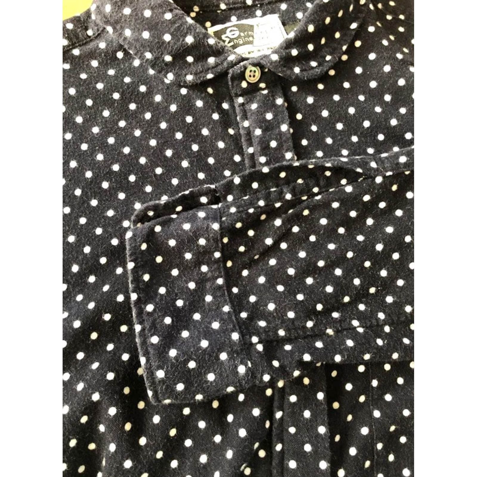 Engineered Garments Engineered Garments Navy Flannel Dot Shirt L Soft Knit Multifunctional JAPAN | Navy Dot Flannel Shirt L by Engineered Garments Size US L / EU 52-54 / 3 - 8 Thumbnail