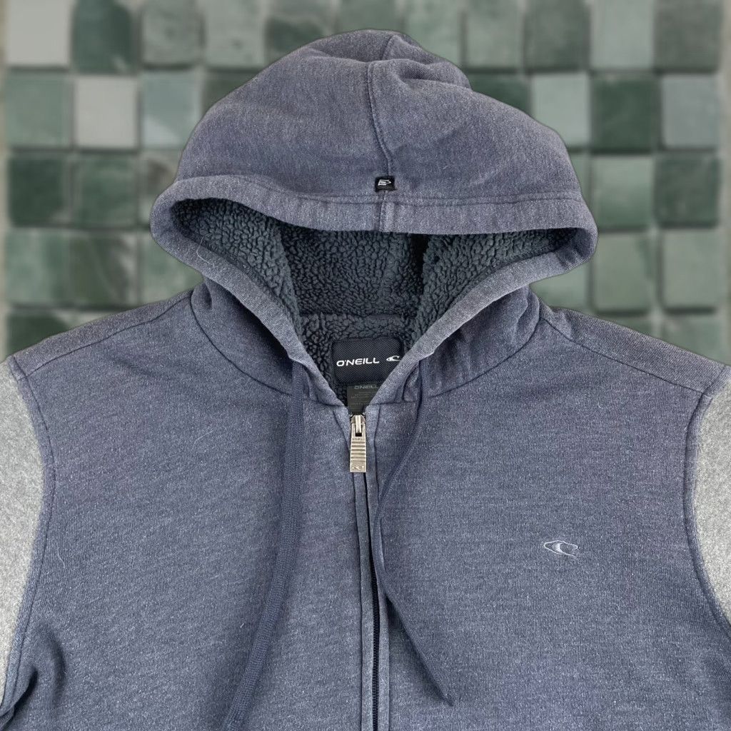 Vintage VINTAGE Oneill Hoodie Men S Blue Full Zip Sherpa Lined Grunge Y2K 90s Skater Hip Hop Sports Mens Size US S / EU 44-46 / 1 - 1 Thumbnail