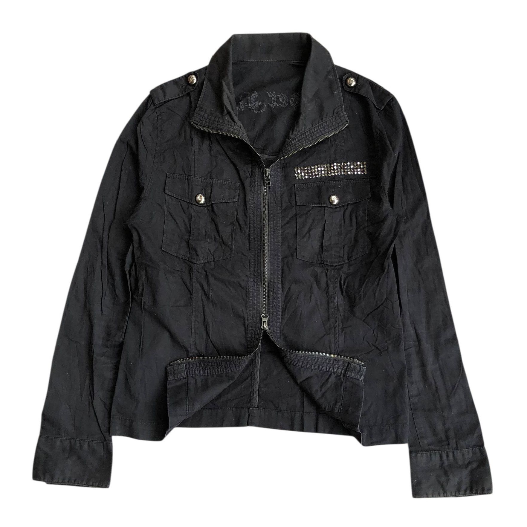 If Six Was Nine 2000s Murder Silence Zipper Studded Jacket Size US M / EU 48-50 / 2 - 1 Thumbnail