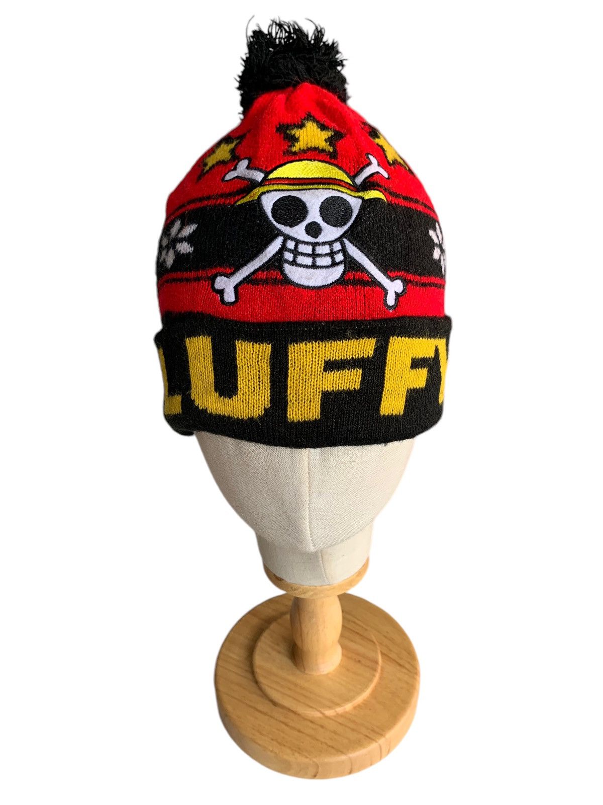 Anime × Japanese Brand Vintage One Piece Monkey D Luffy Beanie Hats Small Size Size ONE SIZE - 3 Thumbnail
