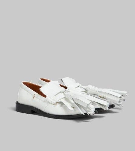 Marni o1f1d3z1025 Leather Bambi Loafers in White Size US 9 / EU 42 - 1 Thumbnail
