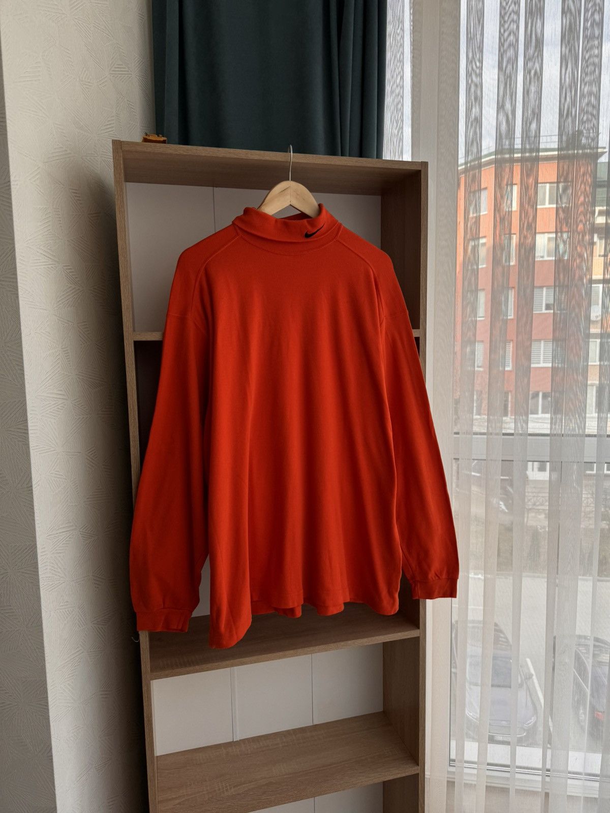 Nike × Vintage Vintage Nike Swoosh Orange Japanese Turtleneck Size US XL / EU 56 / 4 - 2 Thumbnail