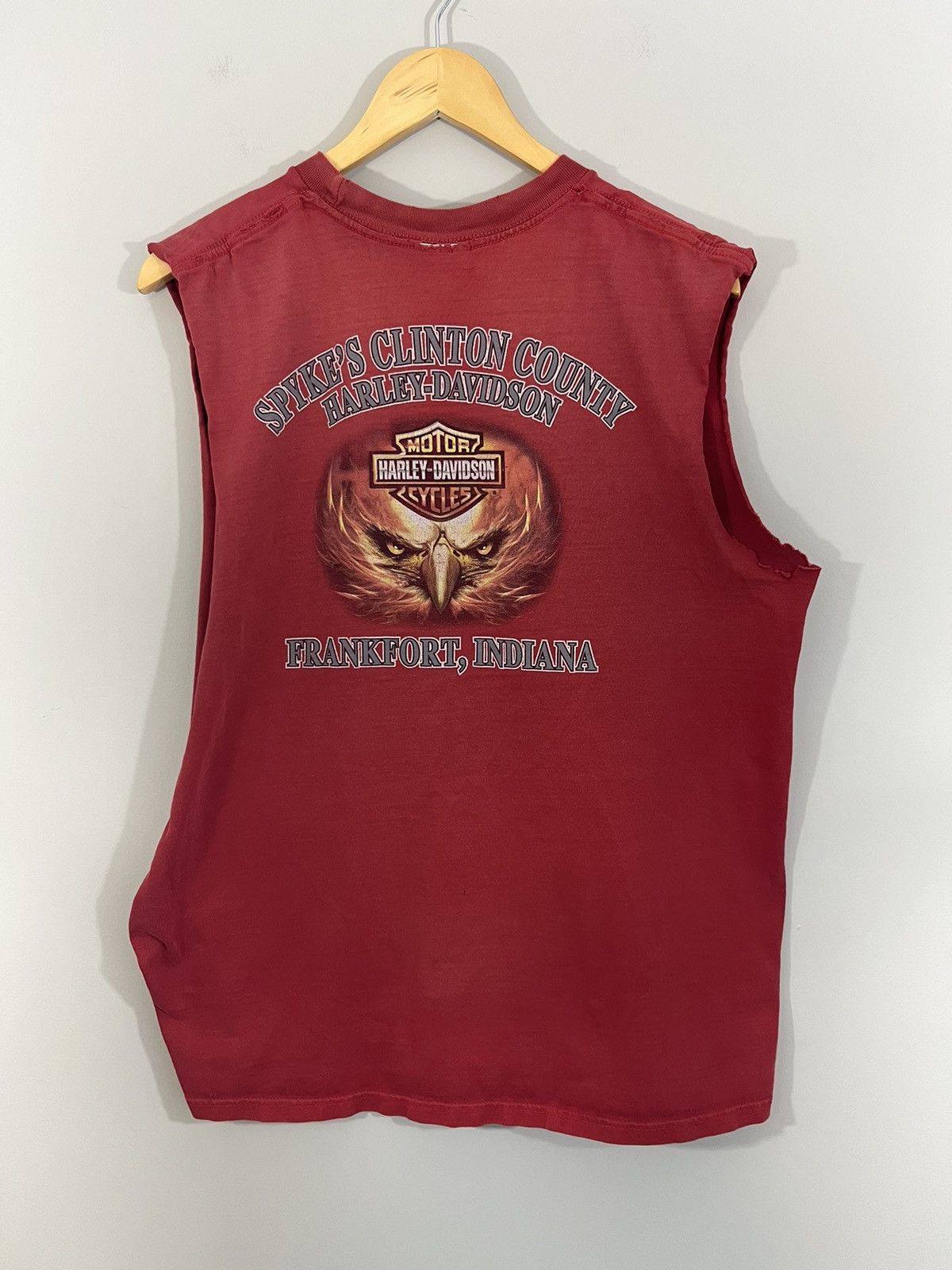 Harley Davidson Sun Faded Harley Davidson Thrashed Perfect Cut Off Size US L / EU 52-54 / 3 - 6 Thumbnail