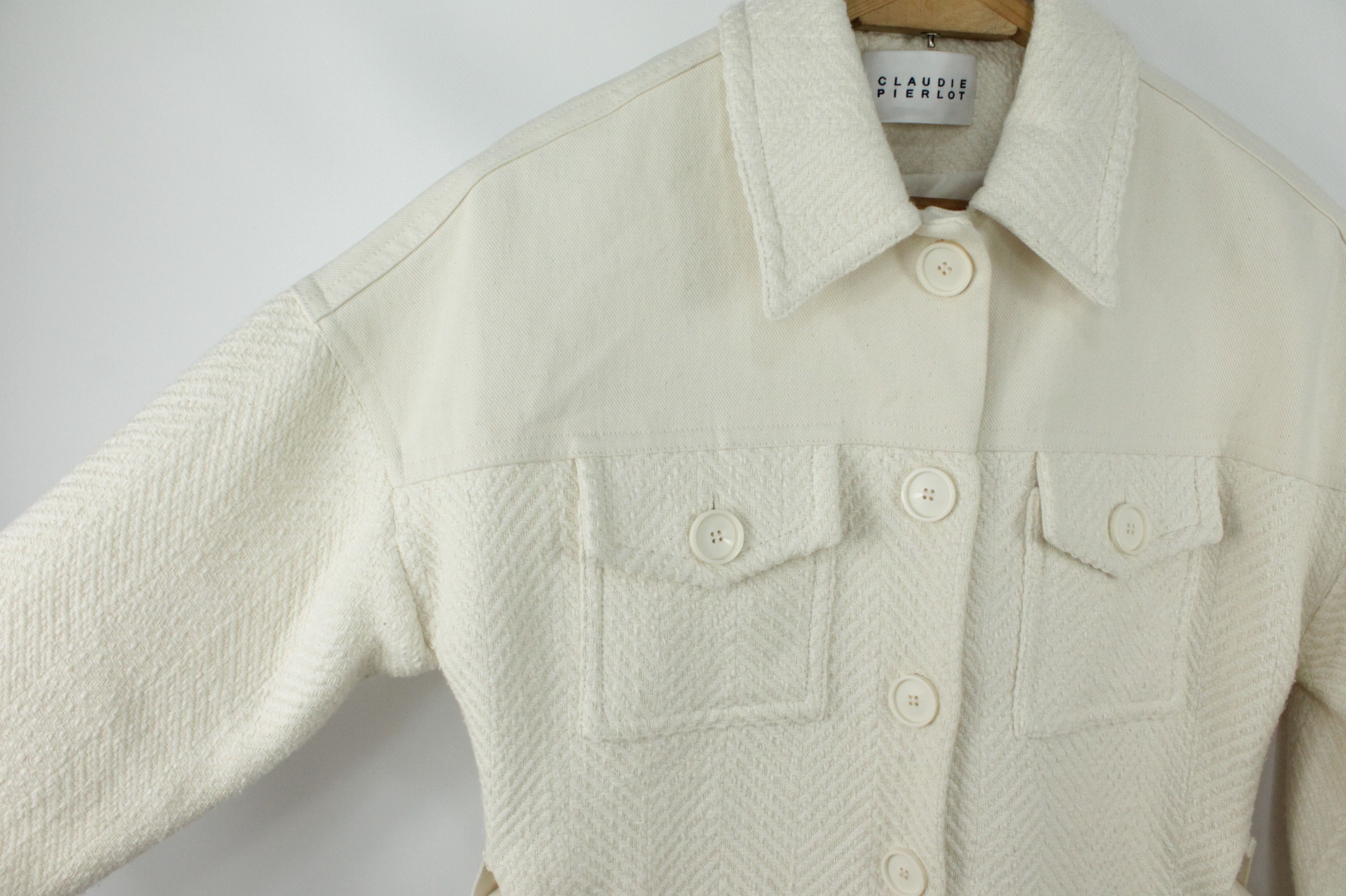 Other Claudie Pierlot Gerome Belted Cotton-Blend Twill Jacket Size XS / US 0-2 / IT 36-38 - 10 Thumbnail
