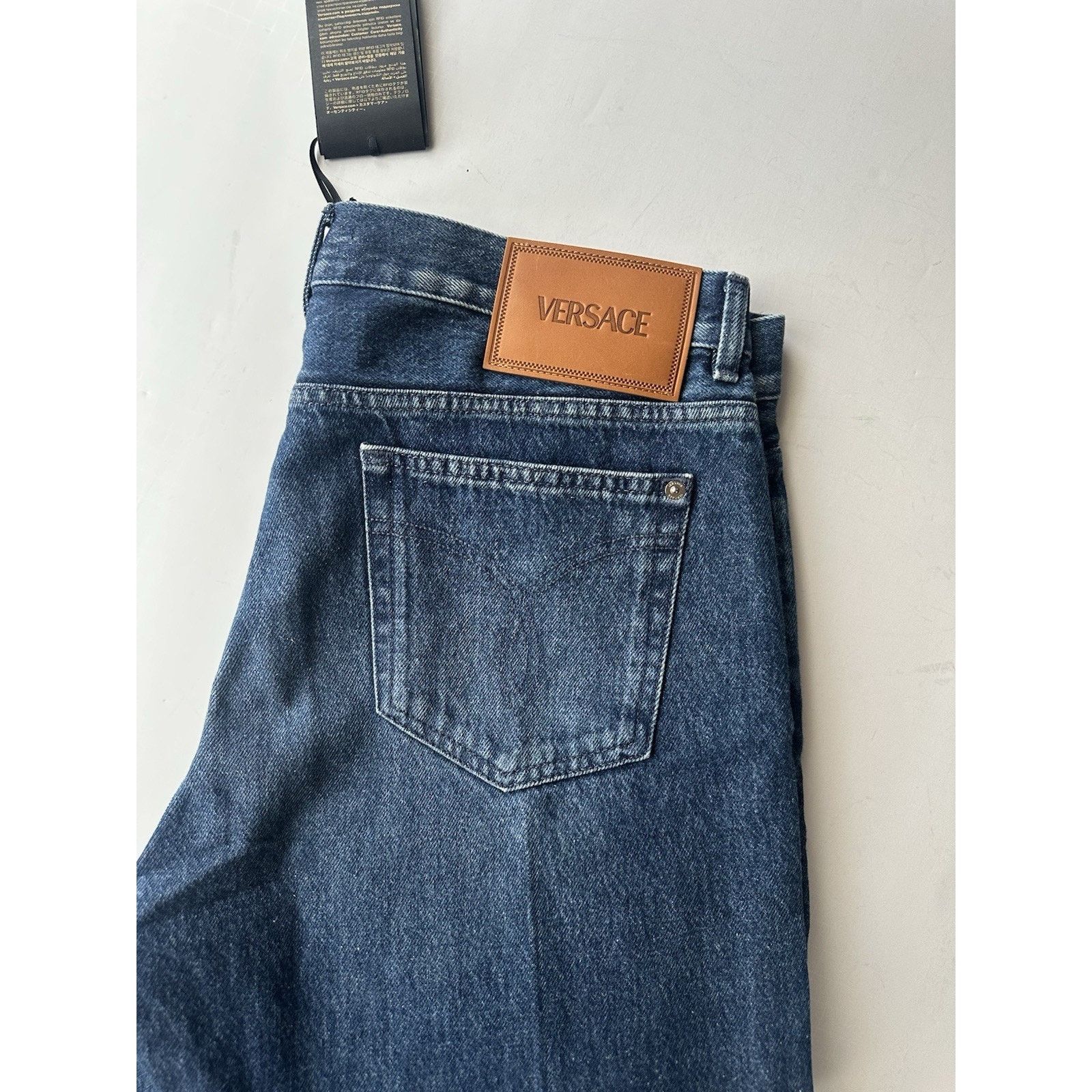 Versace Versace Men’s Denim Stone Washed Blue Jeans 34 US 1010816 Size US 34 / EU 50 - 2 Thumbnail