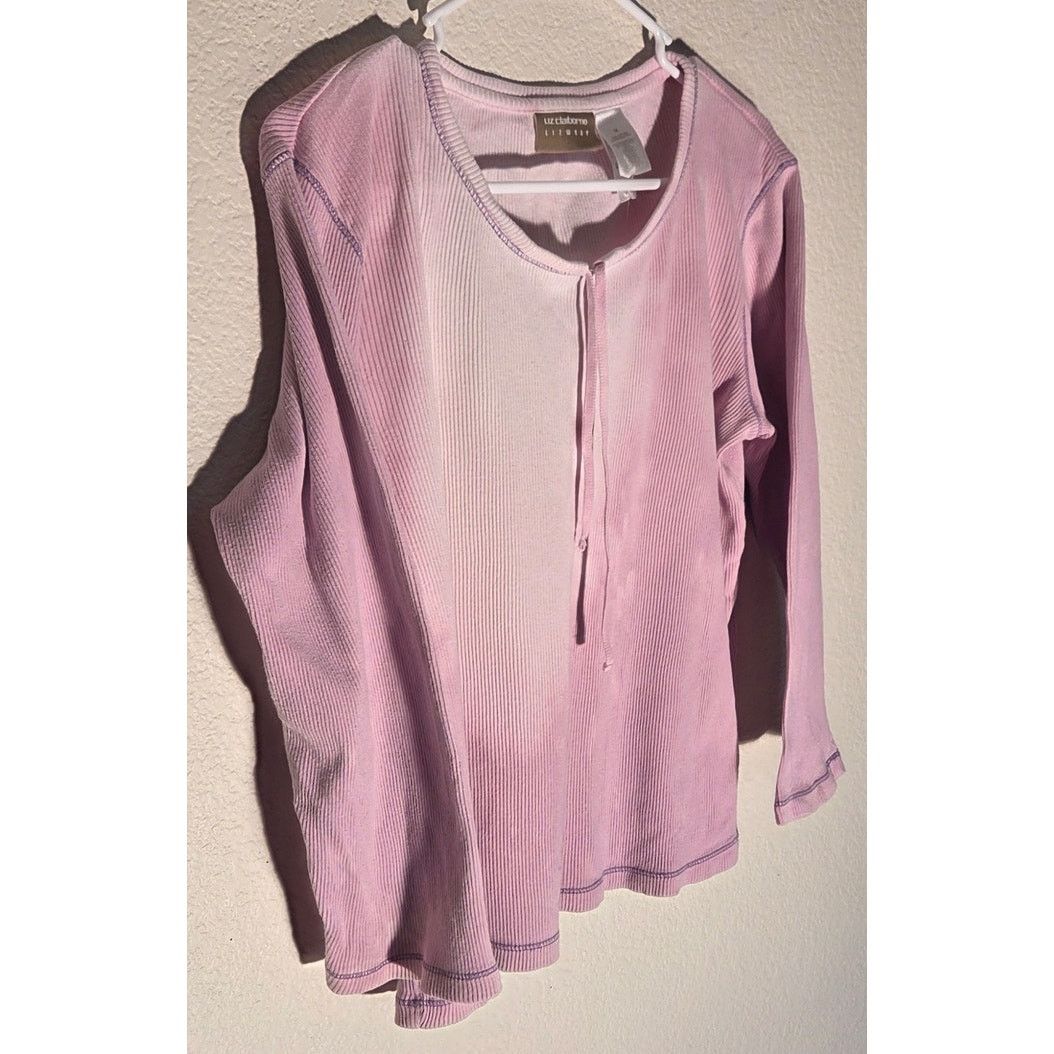 Liz Claiborne Liz Claiborne Lizwear Pink Long Sleeve Blouse - Medium Size M / US 6-8 / IT 42-44 - 4 Thumbnail