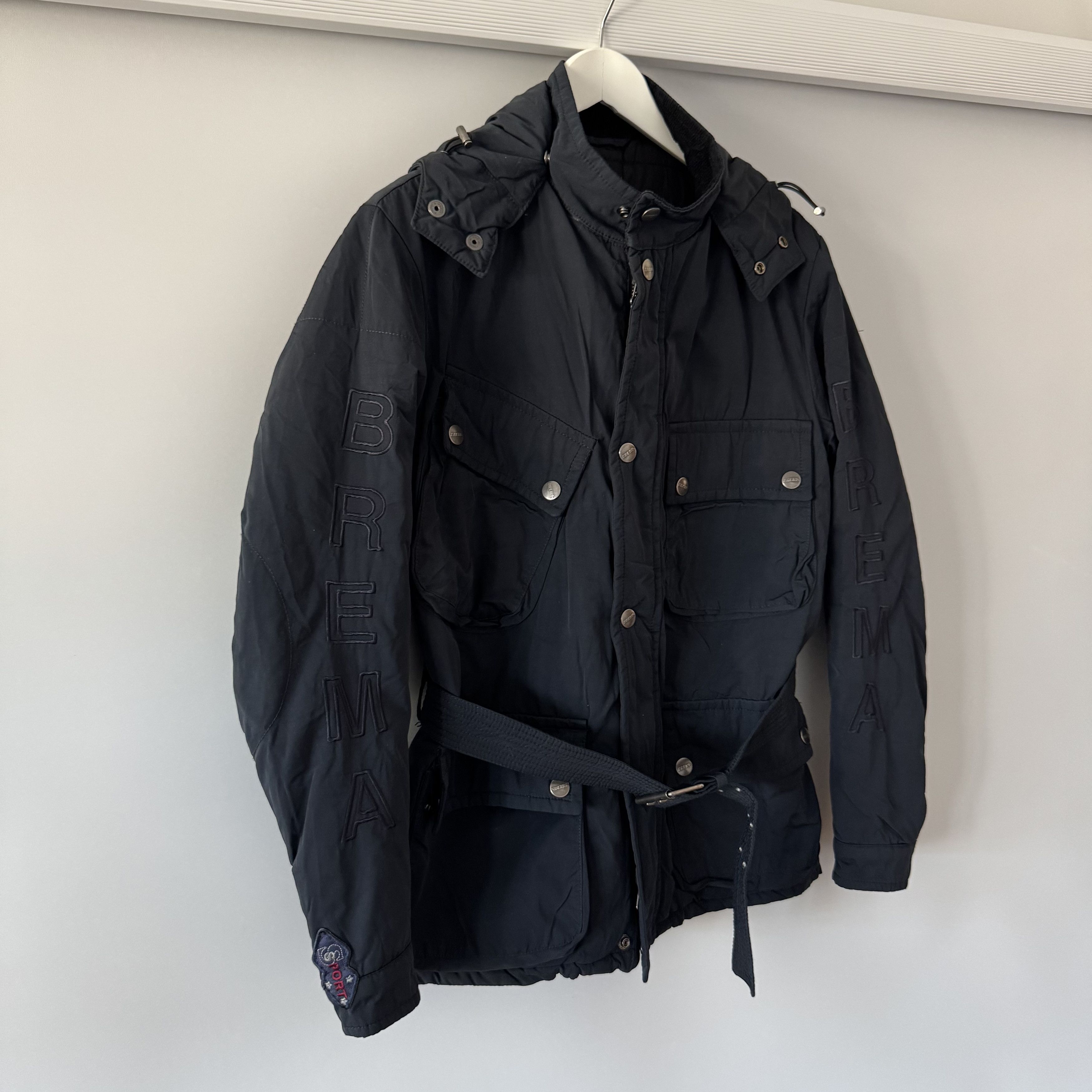 Other Men's Brema Motorcycle Navy Belted Jacket Size 48 Size US M / EU 48-50 / 2 - 2 Thumbnail