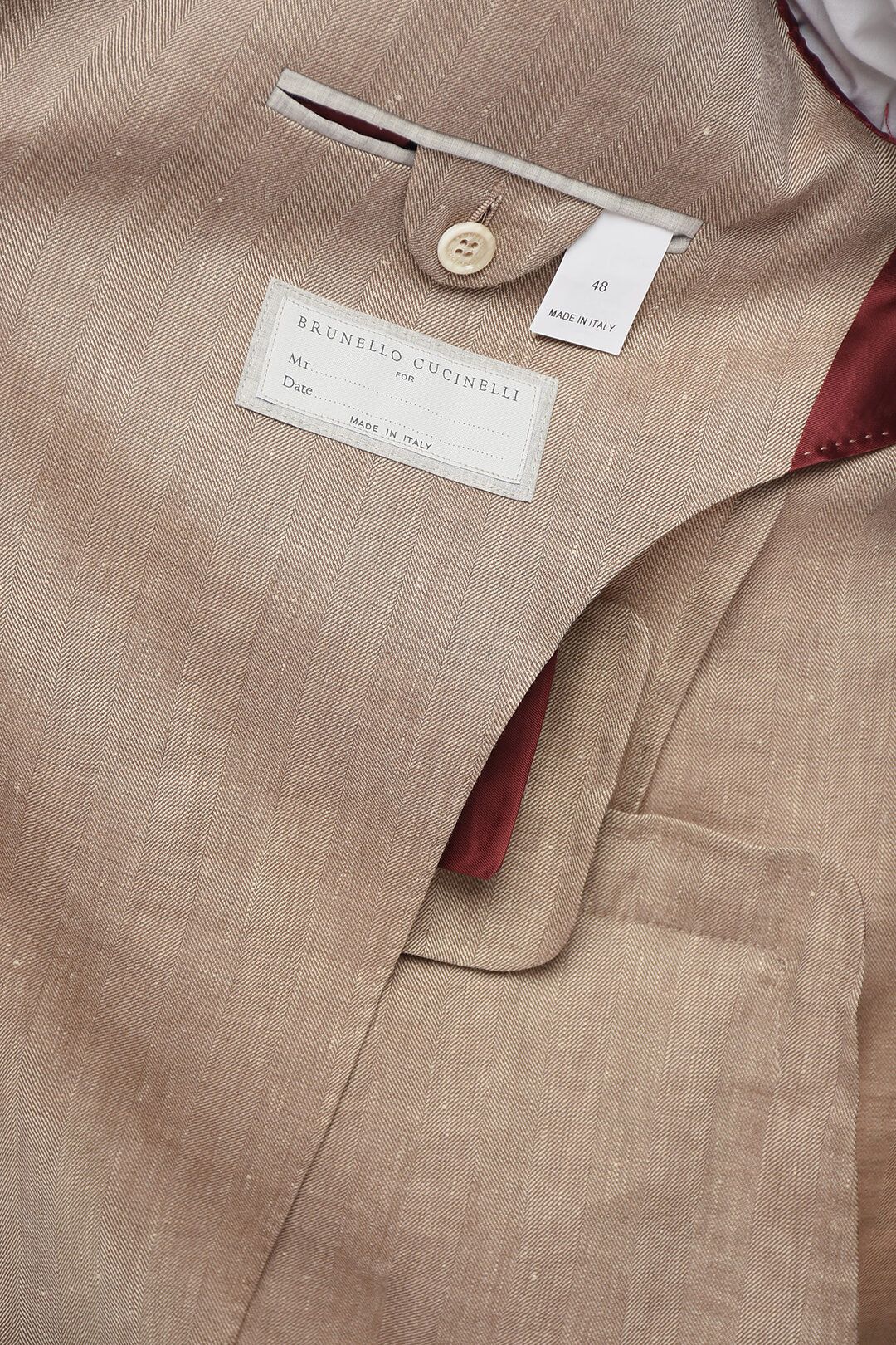 Brunello Cucinelli og1mm0725 Linen Blend Suit in Beige Size US XL / EU 56 / 4 - 6 Thumbnail