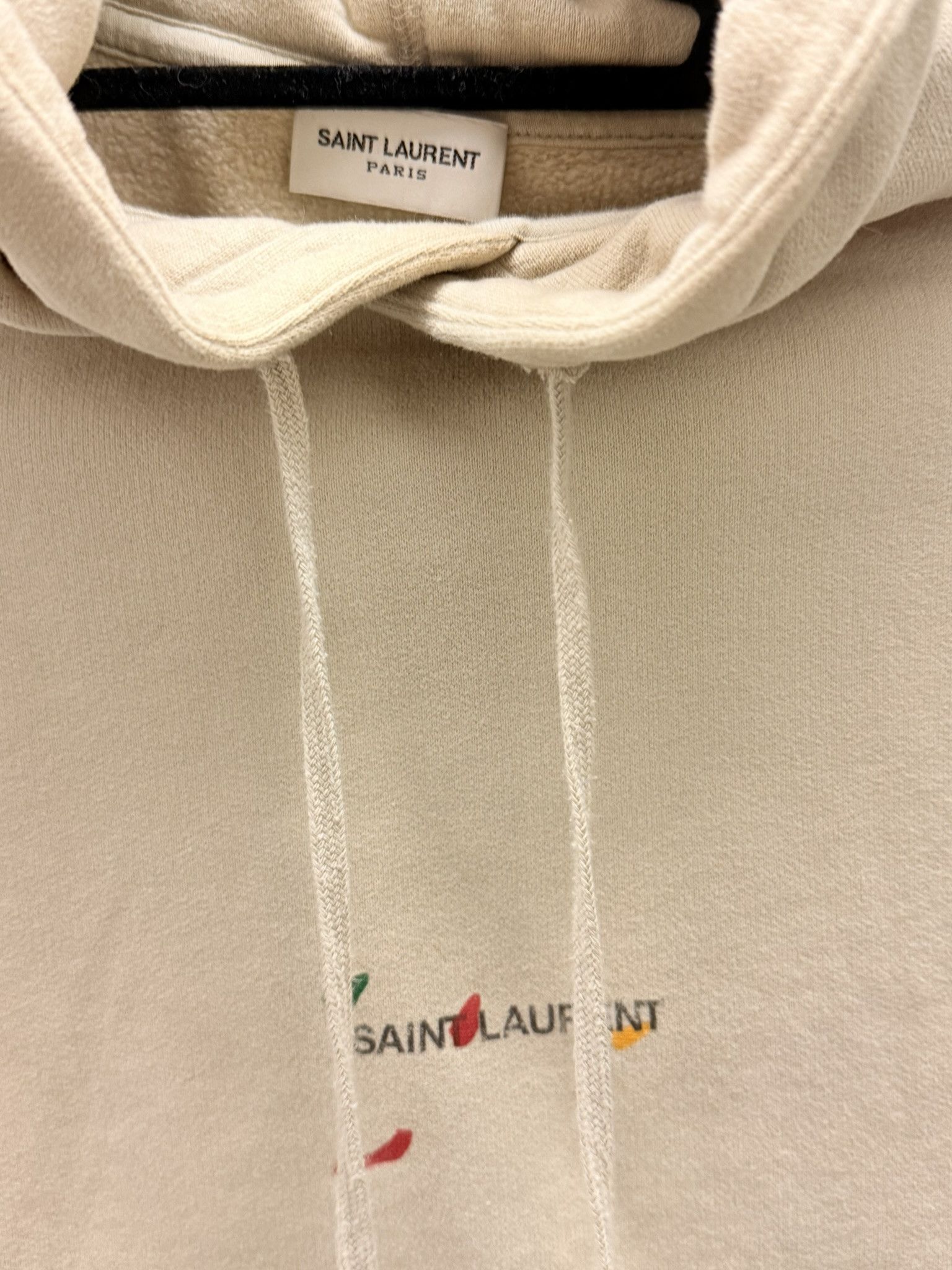 Saint Laurent Paris Saint Laurent Bruno V.Roels Men's Rive Gauche Paint Hoodie Size US M / EU 48-50 / 2 - 2 Thumbnail