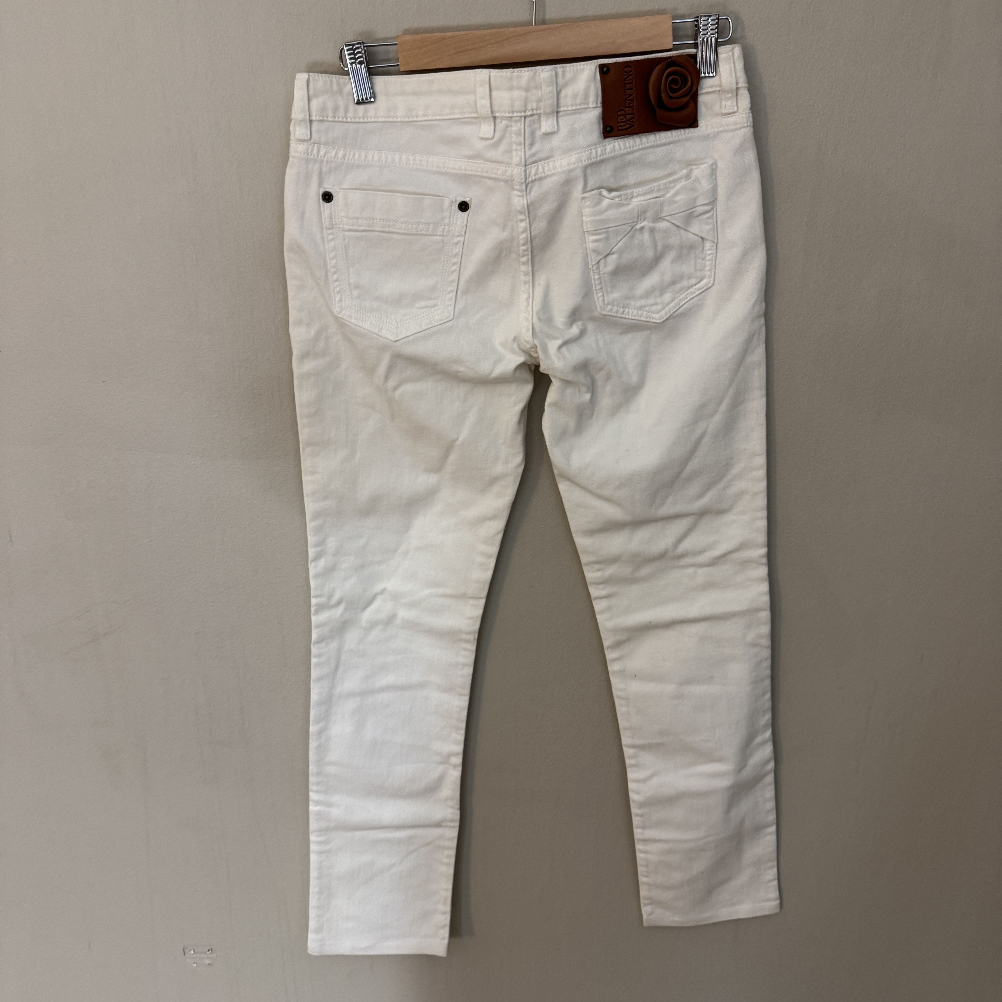 Valentino Valentino White Slim Crop Jeans Size 30" / US 8 / IT 44 - 2 Thumbnail