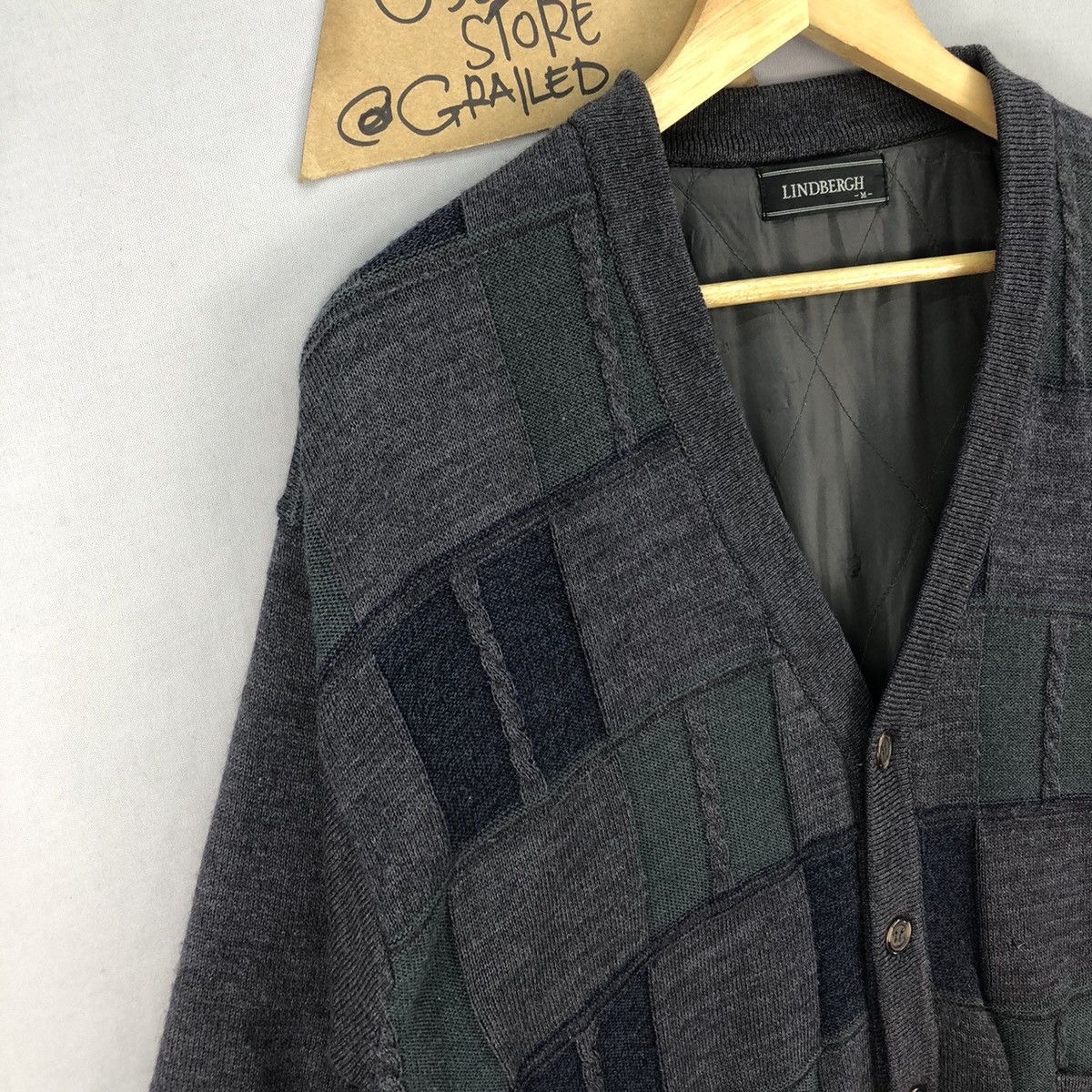 Lindbergh Vintage 90’s Lindbergh Colour Block Cardigan Size US L / EU 52-54 / 3 - 2 Thumbnail