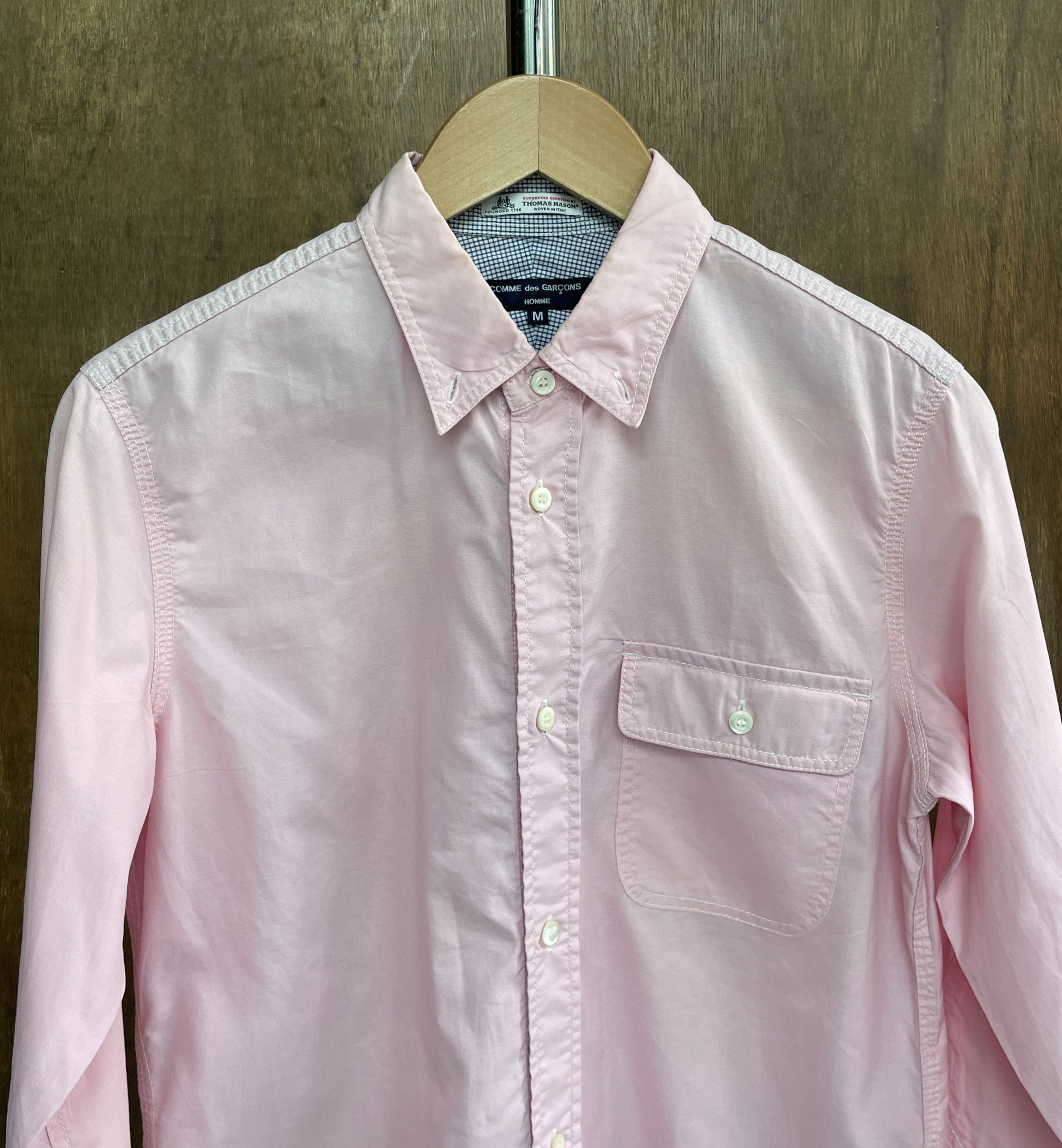Comme des Garcons CDGH Light Pink Shirt with Thomas Mason Fabric Size US M / EU 48-50 / 2 - 4 Thumbnail