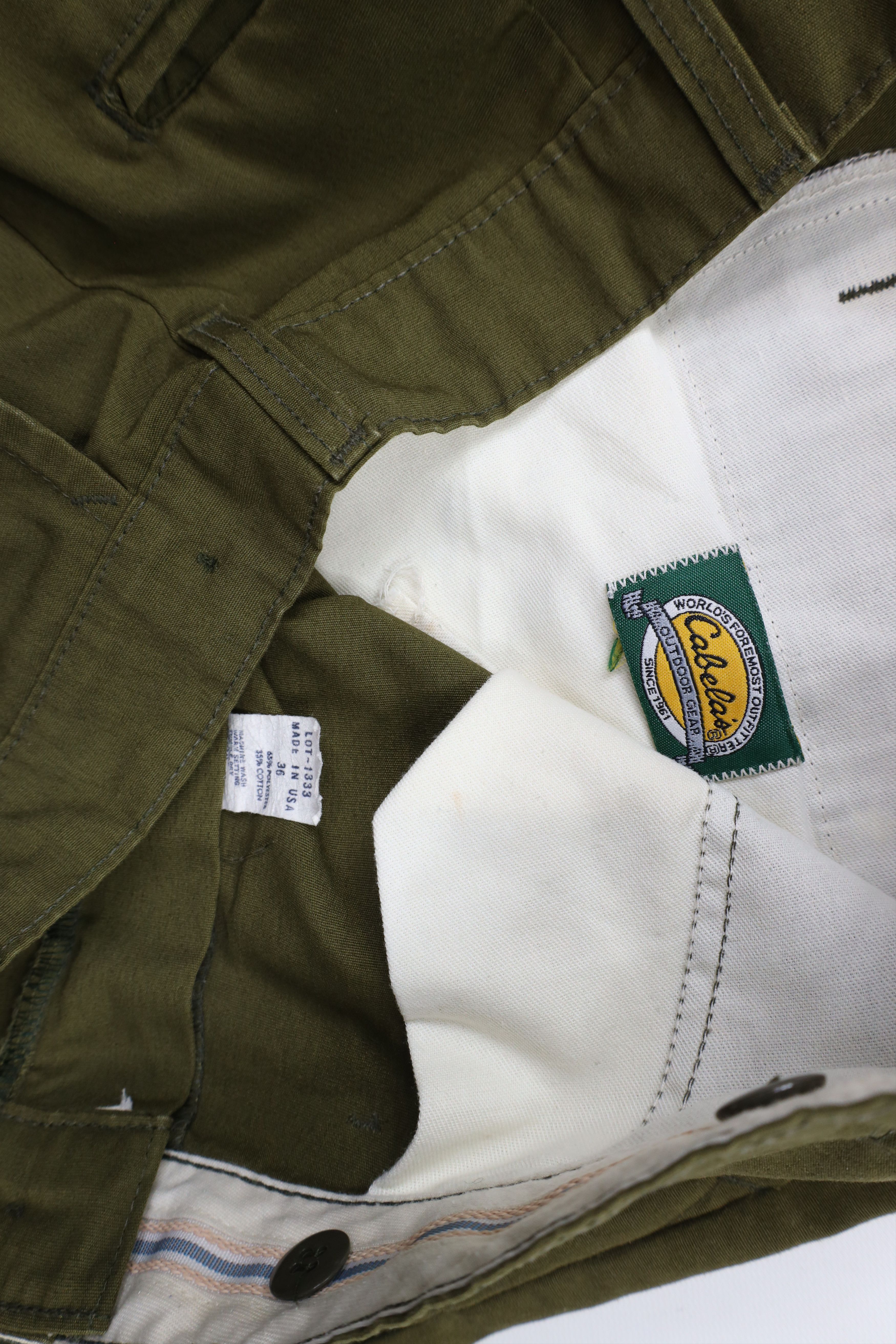 Cabelas × Vintage Vintage 90s Cabelas Reinforced Field Brush Pants Green USA Size US 36 / EU 52 - 12 Thumbnail