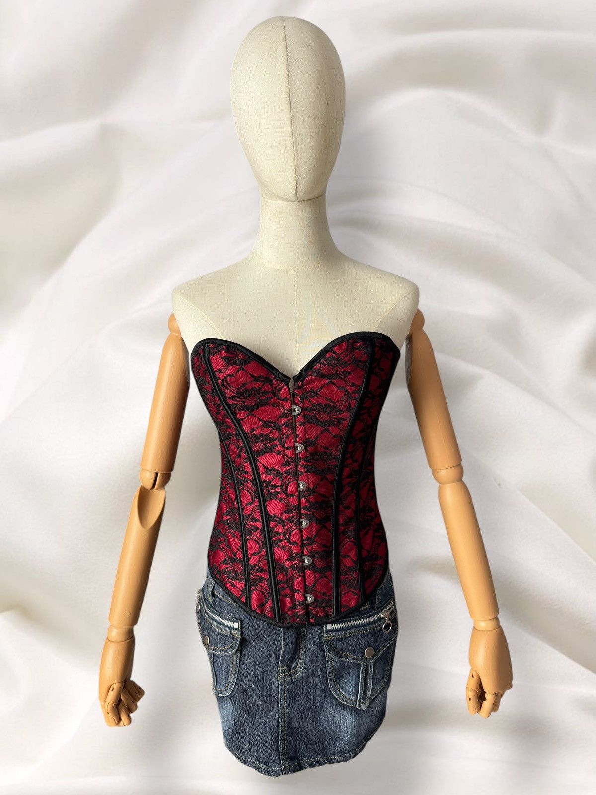 Hysteric Glamour Romantic Y2K Super Sexy Vintage Lace Corset Top Size S / US 4 / IT 40 - 2 Thumbnail