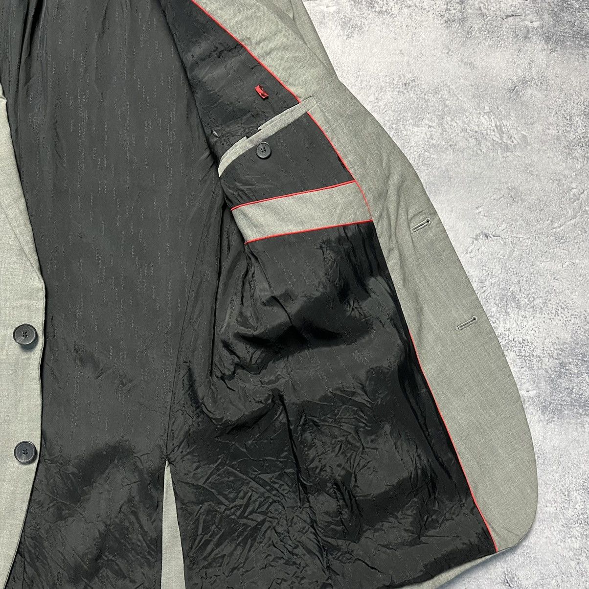 Designer × Hugo Boss Hugo Boss Grey Wool Blazer Jacket Luxury Classic Formal Size 42L - 6 Thumbnail