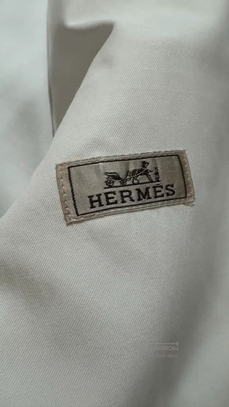 Hermes Hermes White flying horse badge shirt jacket Size US L / EU 52-54 / 3 - 9 Thumbnail