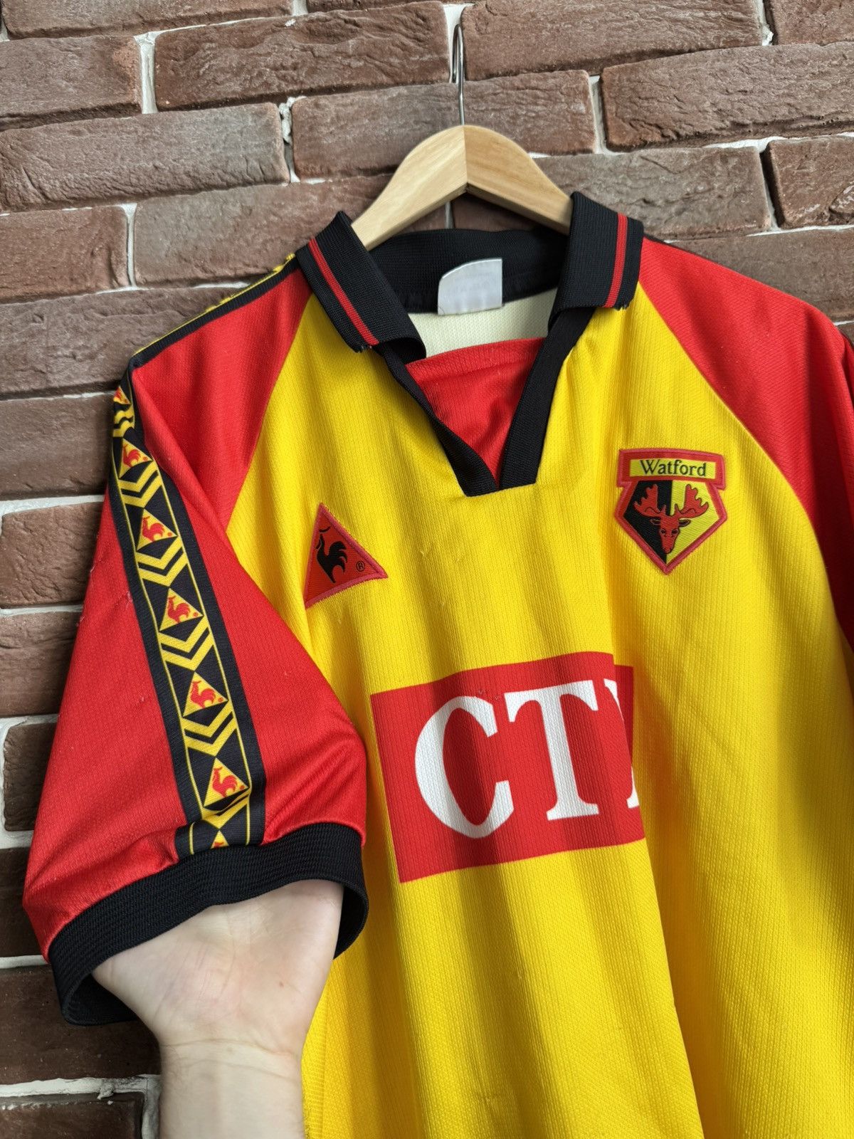Le Coq Sportif Vintage 1998 Le Coq Sportif Watford Premier League Football Size US XL / EU 56 / 4 - 6 Thumbnail