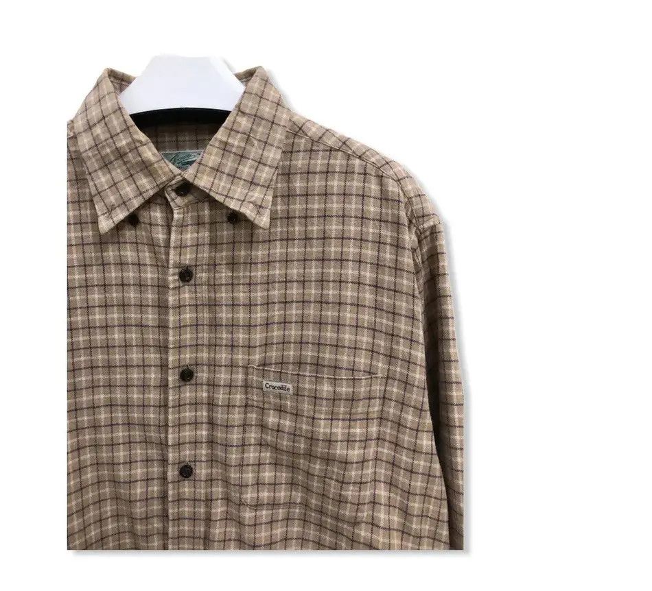 Vintage Vintage Crocodile Plaid Tartan Flannel Shirt 👕 Size US M / EU 48-50 / 2 - 2 Thumbnail