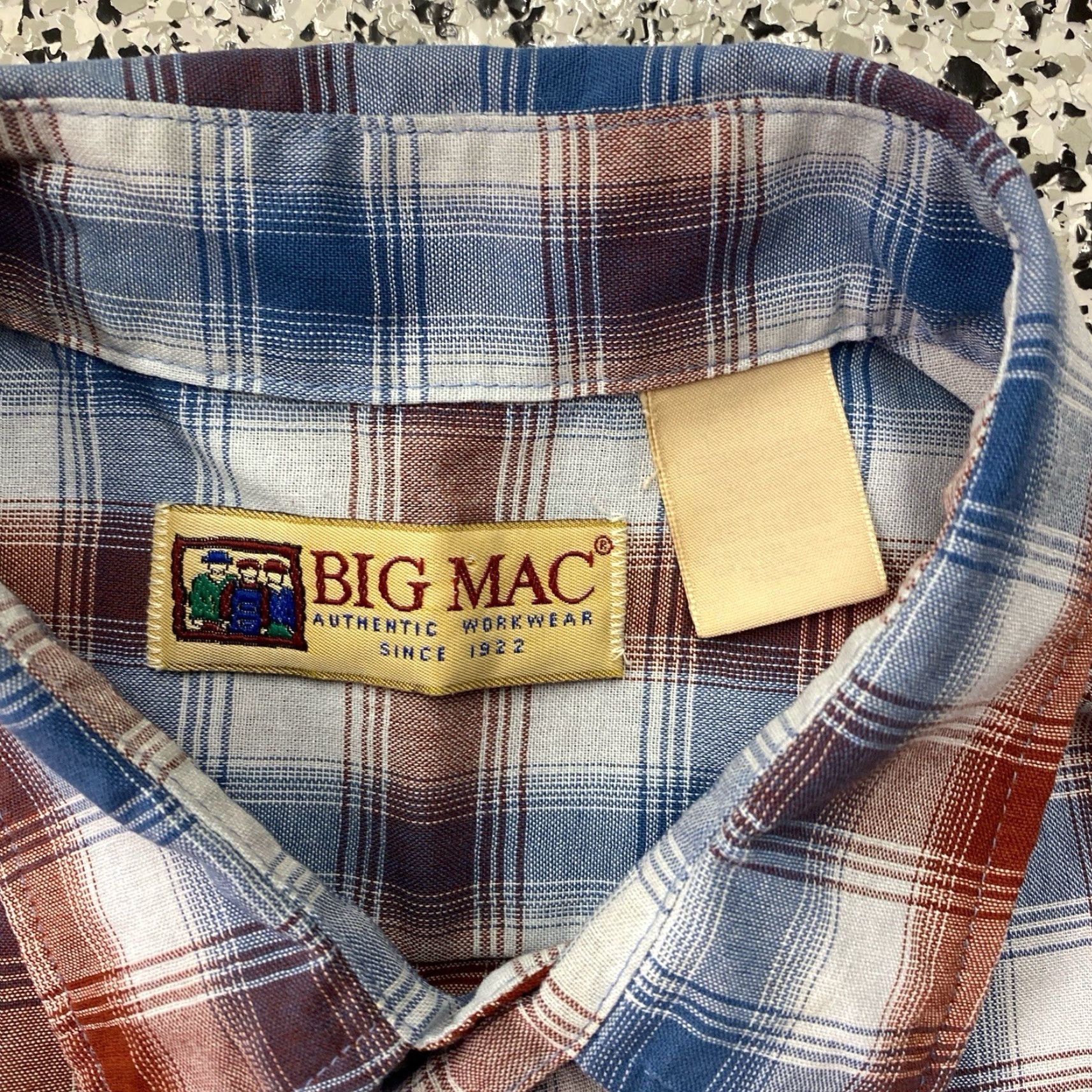 Vintage VINTAGE Big Mac Shirt Mens XL Red Blue Plaid Shirt Size US XL / EU 56 / 4 - 3 Thumbnail