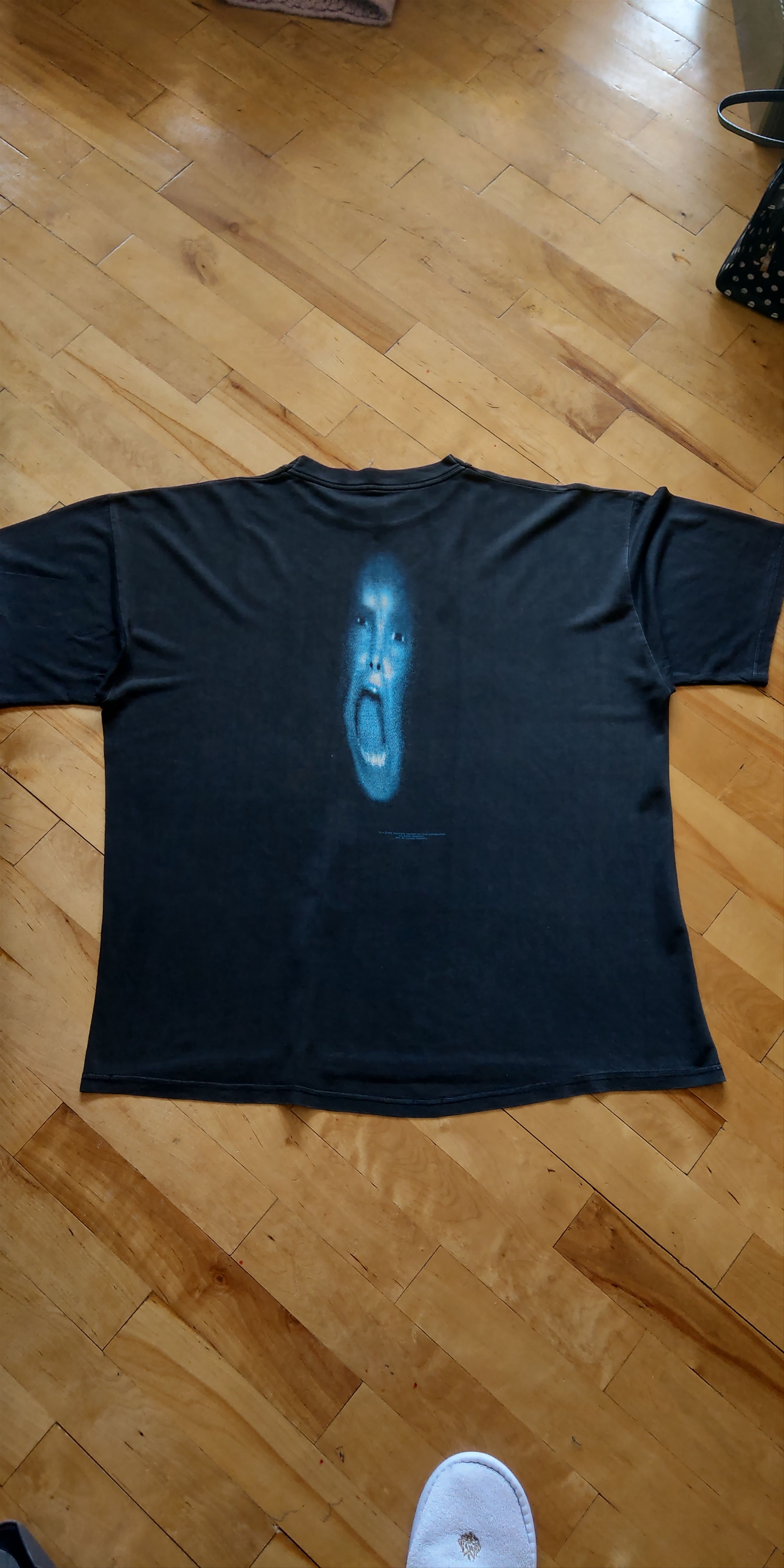 Vintage 1995 X-Files Shirt Screaming Face Glitch Rare Tee goth cyber Size US XL / EU 56 / 4 - 9 Thumbnail