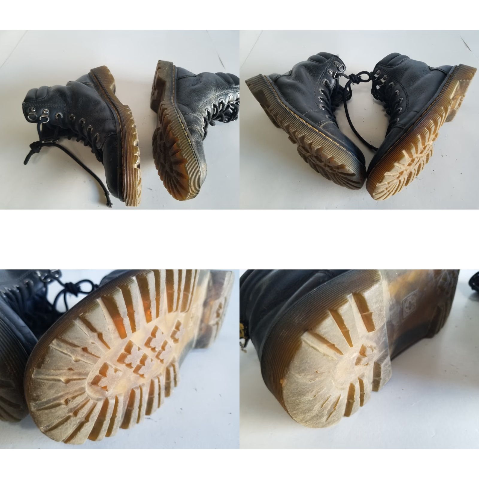 Dr. Martens Dr. Martens Faora Womens Boot Chukka Round Toe Leather Lace Up Ankle Black 90s Flats Platform 1 in Rubber Sole Leather Lining Size 7 UK 5 EU 38 Womens Size US 7 / IT 37 - 8 Thumbnail