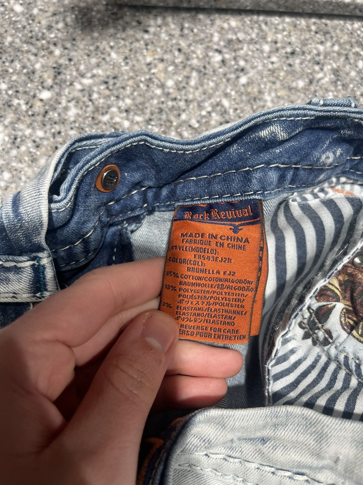 Rock Revival Rock Revival Brunella Jeans 31 Easy Straight Washed Denim Size 31" - 8 Thumbnail