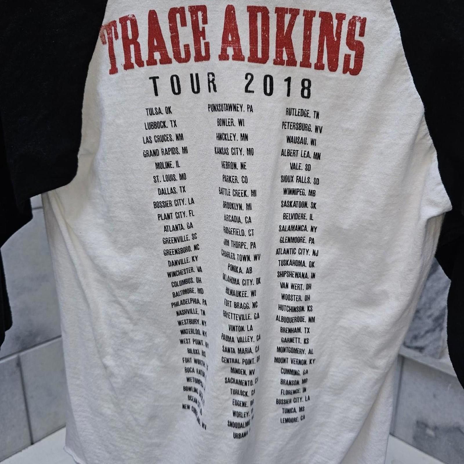 Tultex Women's Ringer Quarter Sleeve Trace Adkins T-shirt Size S / US 4 / IT 40 - 6 Thumbnail