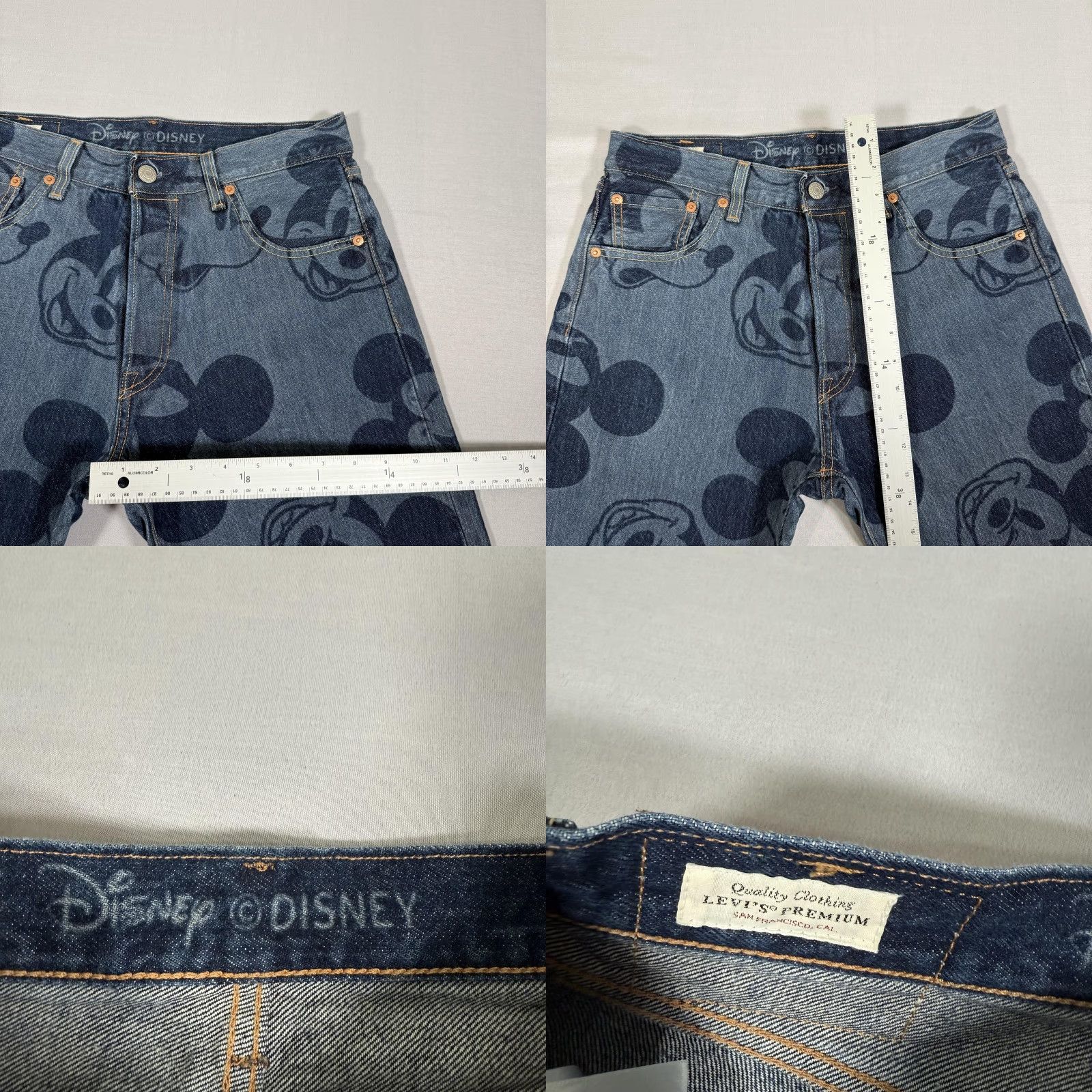 Levi's VINTAGE Levi's 501 Jeans Mascot Mickey Mouse Denim Button Fly Mens 30x30 Blue Disney Comic Cartoon 90s Mens Size US 30 / EU 46 - 8 Thumbnail