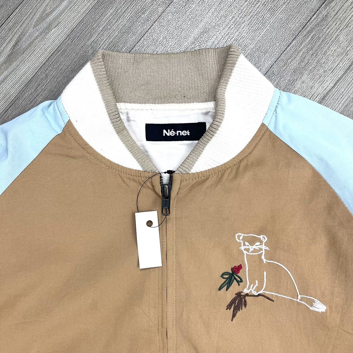 Vintage Ne-net by Issey Miyake ThreeTone Logo Varsity Jacket