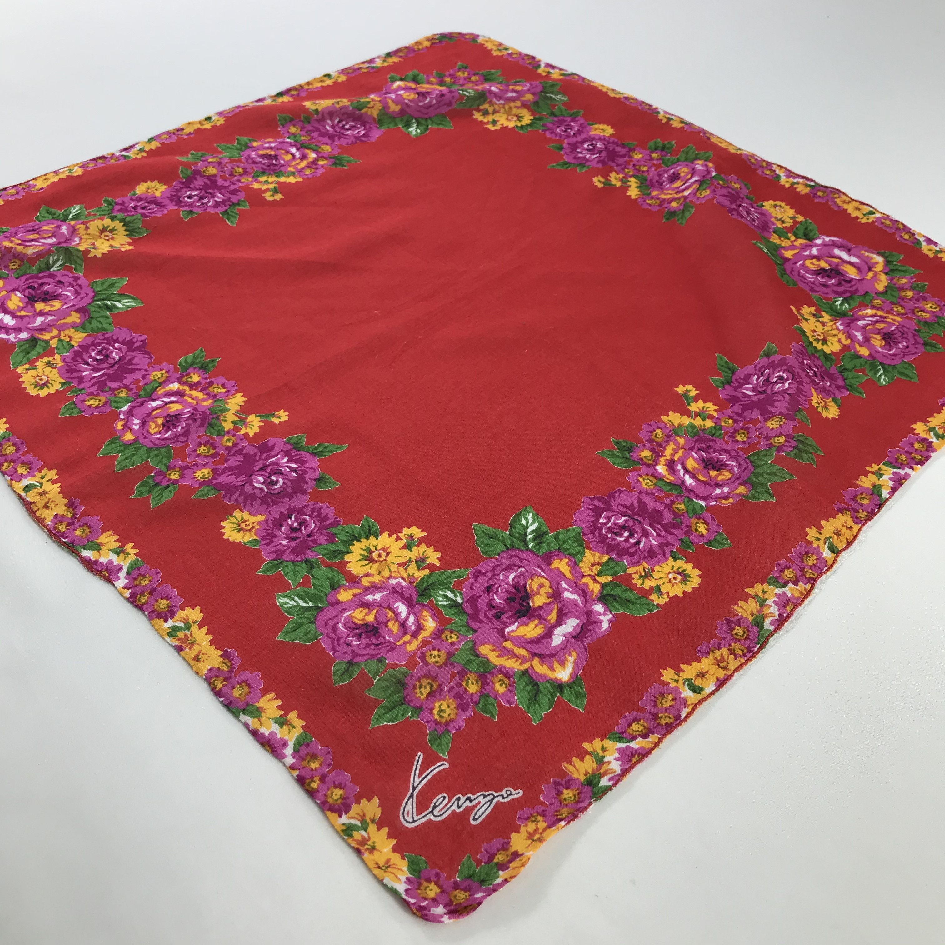 Kenzo × Vintage Kenzo Bandana / Handkerchief / Neckerchief - S696 Size ONE SIZE - 2 Thumbnail
