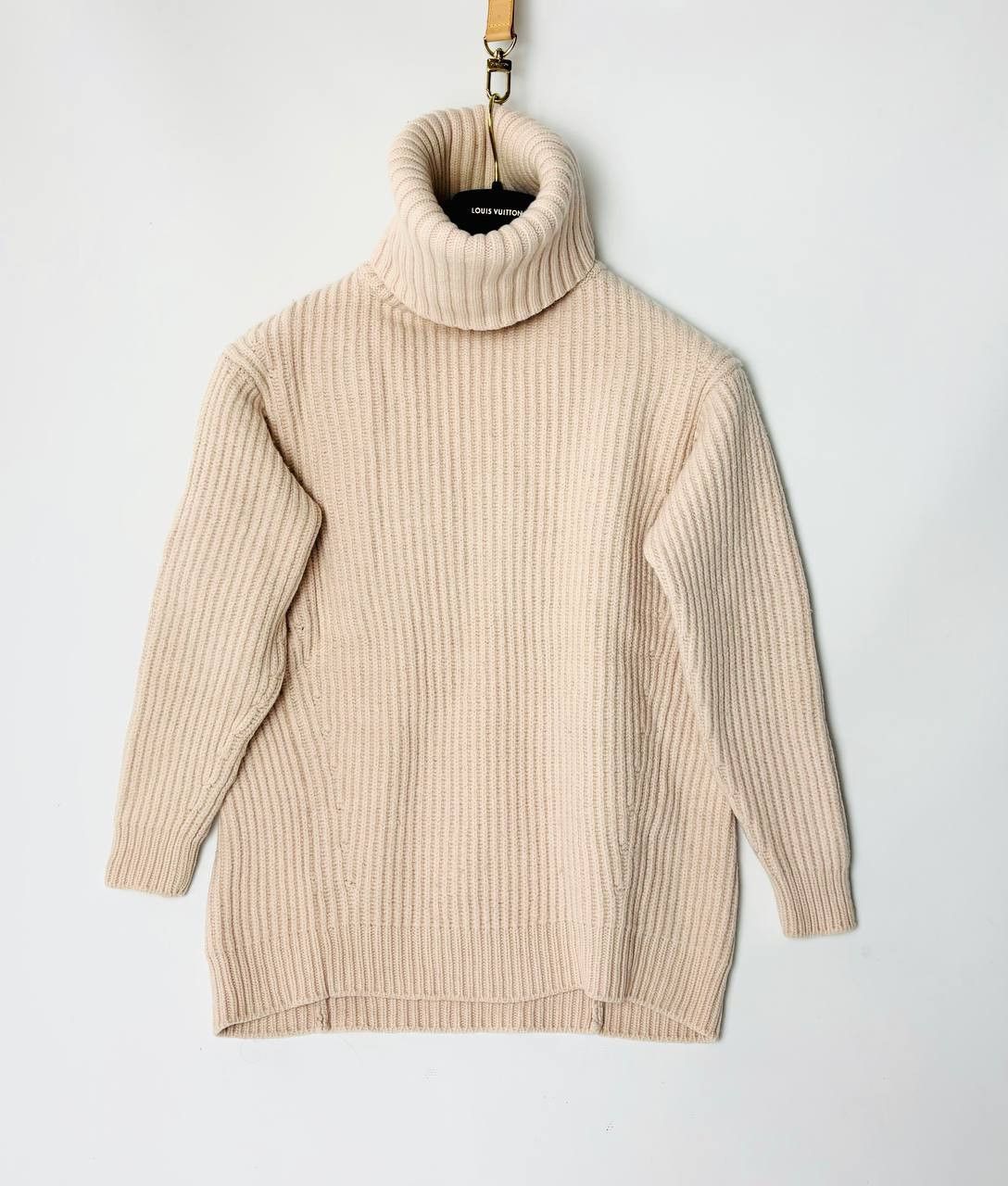 image of Acne Studios Oversize Turtleneck Knit Sweater in Pink, Women's (Size Small)