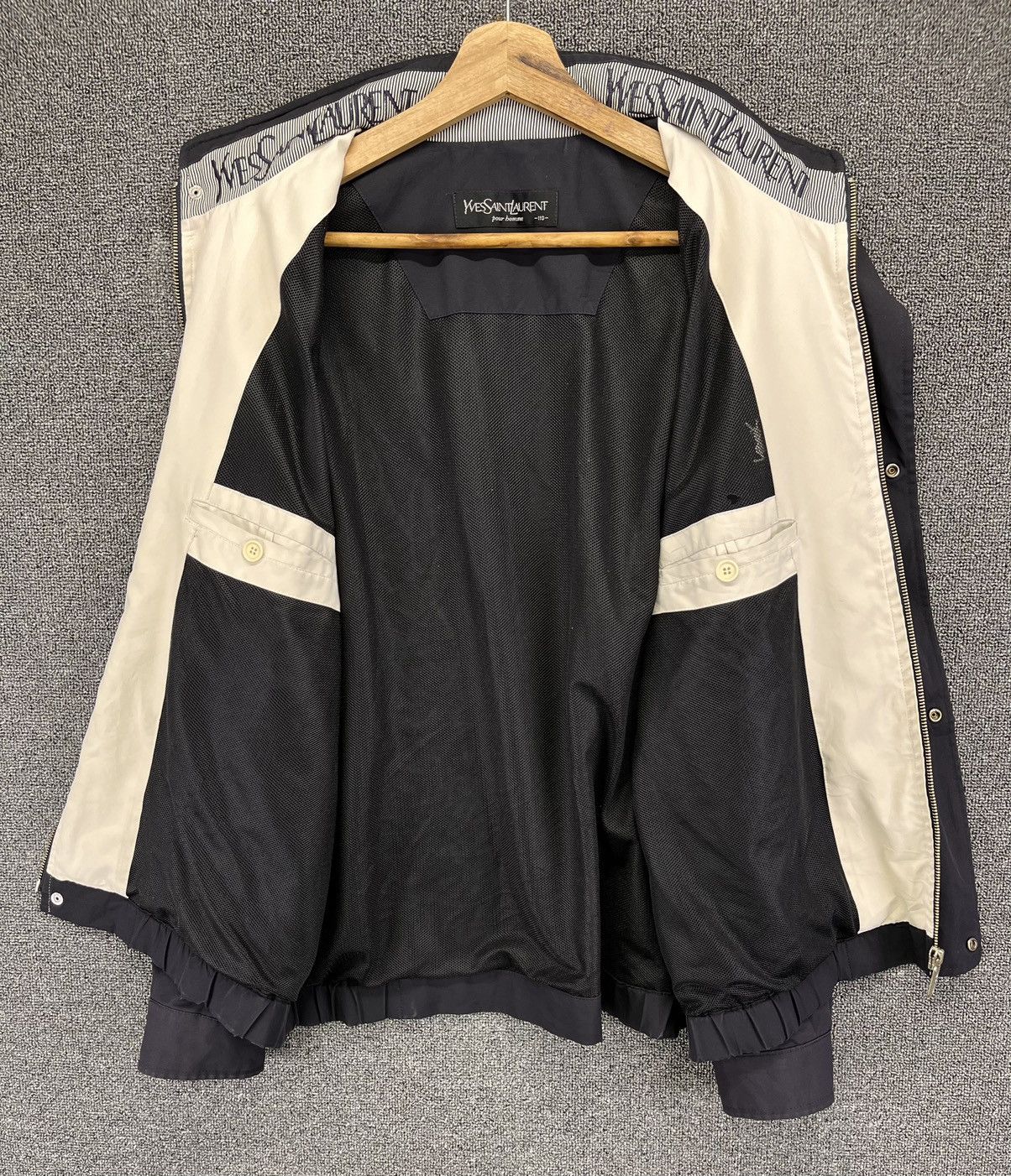 Yves Saint Laurent Vintage Yves Saint Laurent Luxury Zip Up Trashed Jacket Size US M / EU 48-50 / 2 - 5 Thumbnail