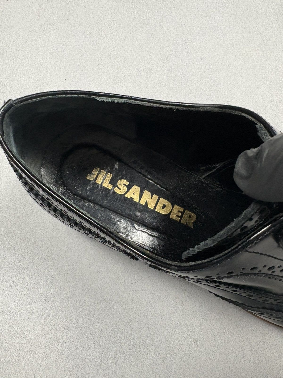 Jil Sander Jil Sander Black Leather Brogue Lug Sole Shoes Size 39 Rare Size US 6 / EU 39 - 23 Thumbnail