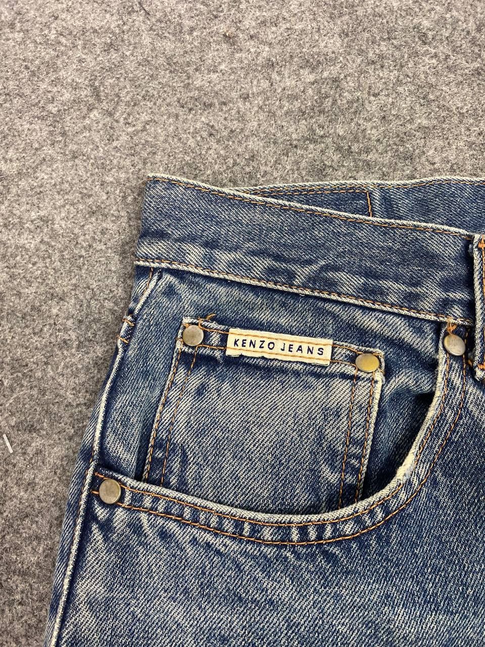 Kenzo vintage kenzo jeans nice design distressed denim Size US 33 - 12 Thumbnail