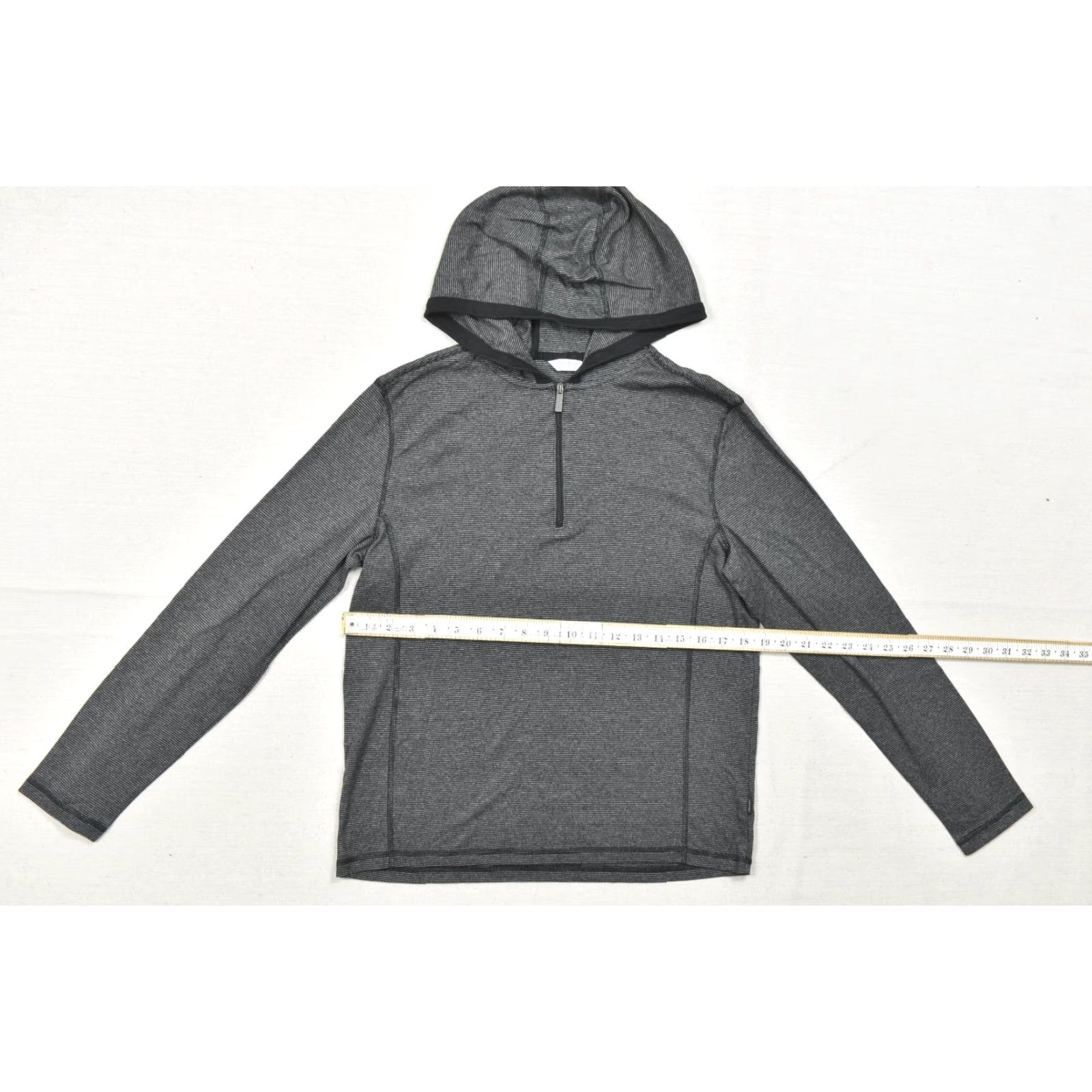 Calvin Klein Calvin Klein Slim Fit Hoodie Men's M Gray Striped 1/4 Zip 100% Cotton Sweater Pullover Mock Neck Long Sleeve Casual Winter Spring Fall Mens Size US M / EU 48-50 / 2 - 3 Thumbnail