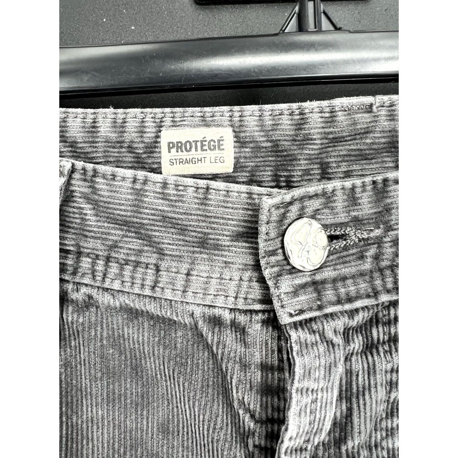 Vintage AG Adriano Goldschmied The Protege Corduroy Pants Men 34x33 Straight Leg Gray 5-Pocket USA Chino Size US 34 / EU 50 - 3 Thumbnail