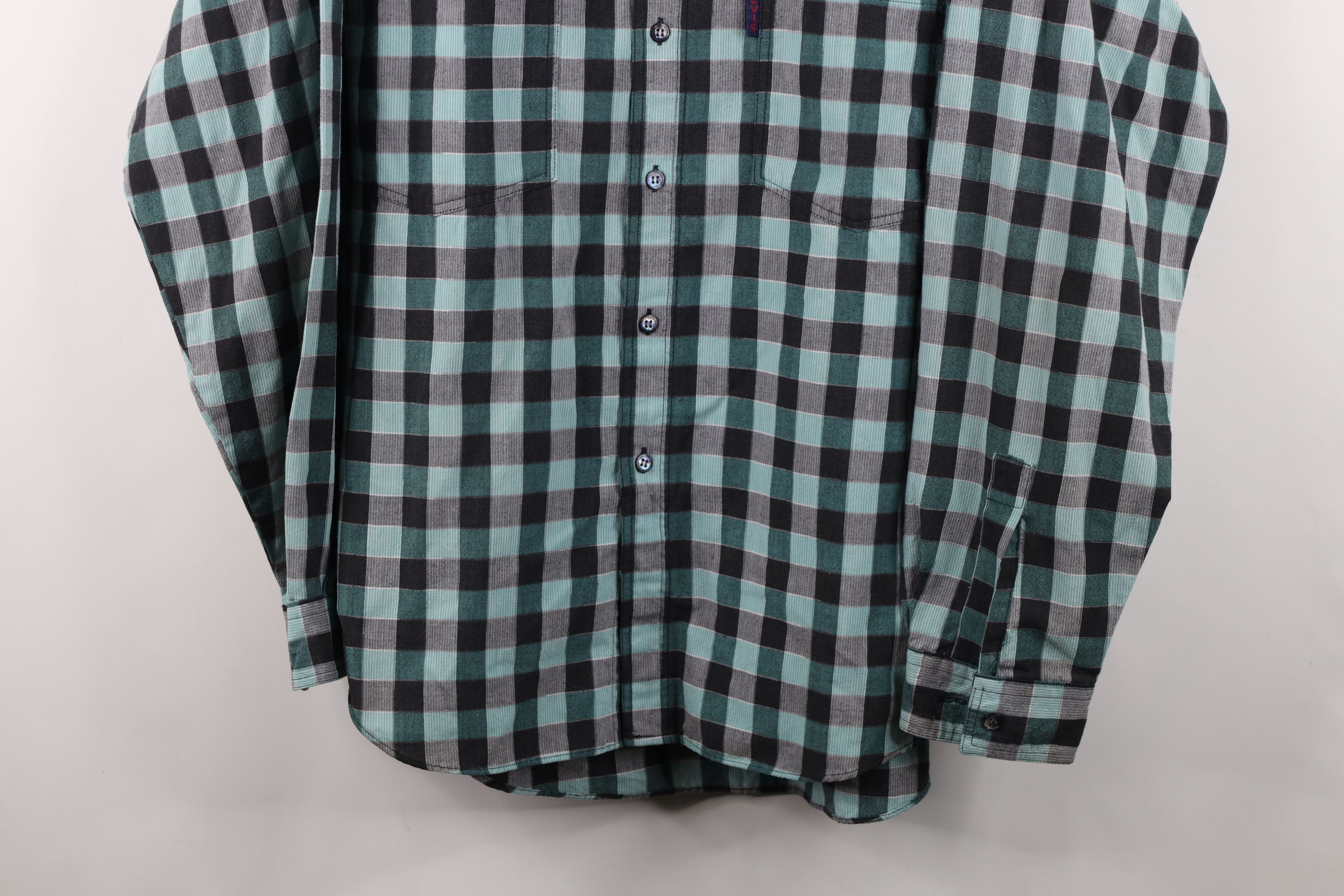 Levi's Vintage 80s Levis Big E Silver Label Collared Button Shirt Size US XL / EU 56 / 4 - 3 Thumbnail