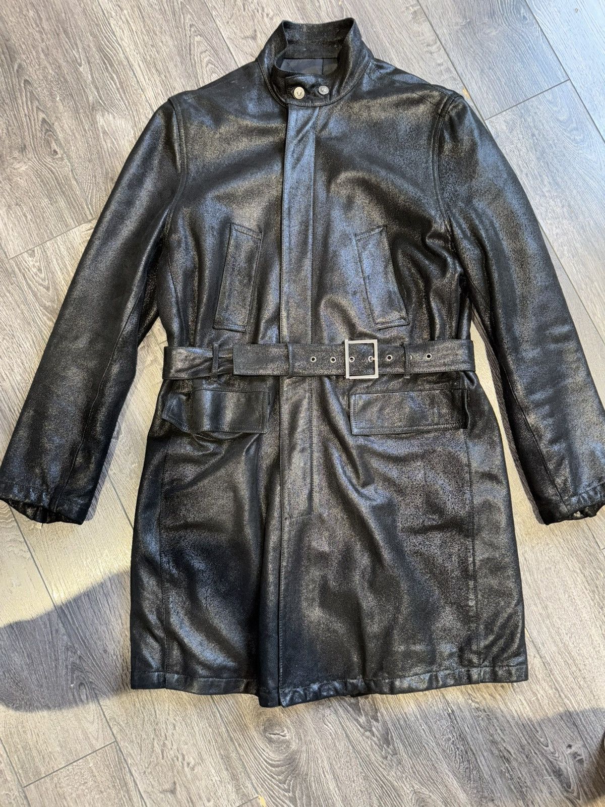 Versace Versace leather trench jacket size 50 IT, international M Size US M / EU 48-50 / 2 - 4 Thumbnail